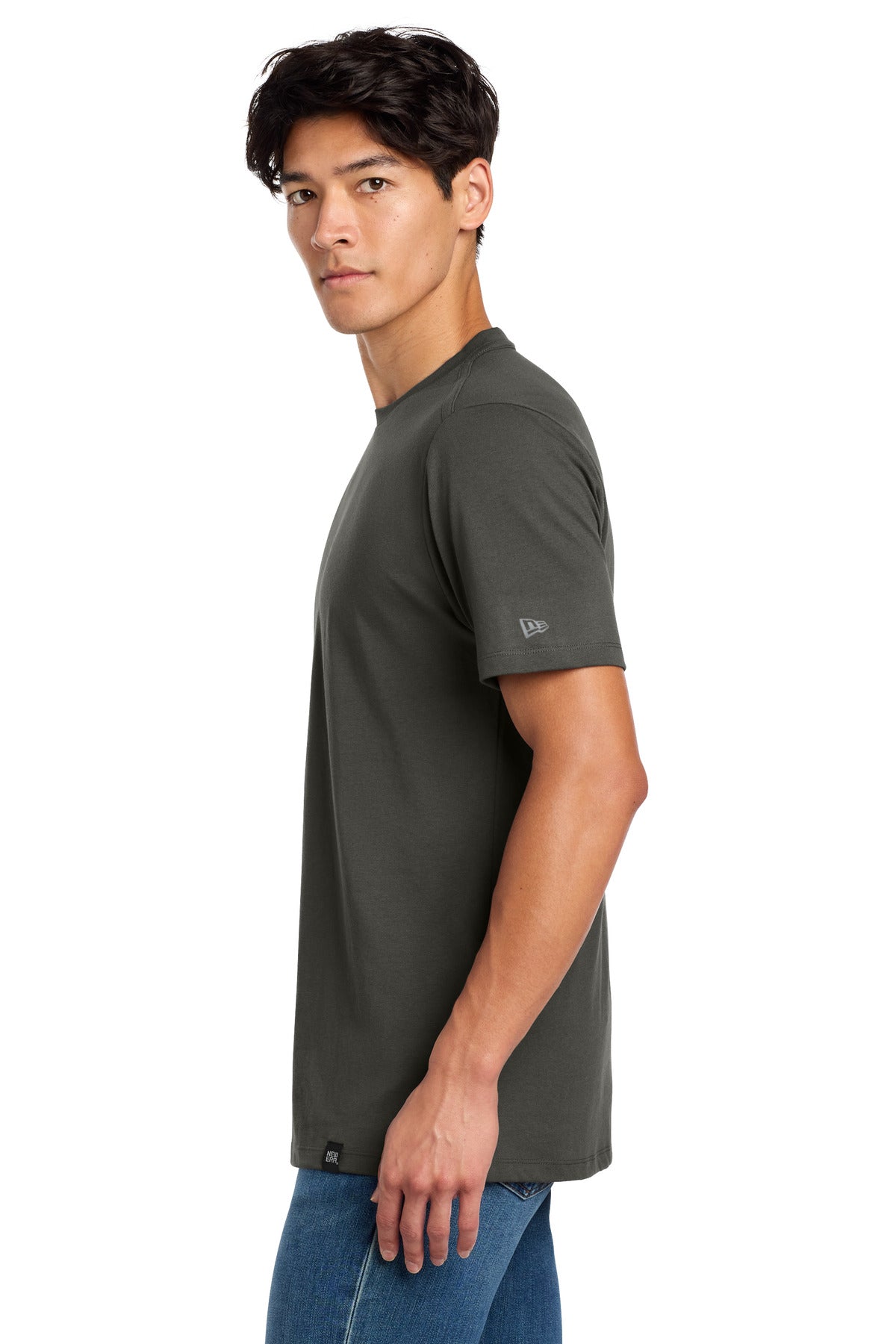 Graphite New Era Heritage Blend Crew Tee. NEA100