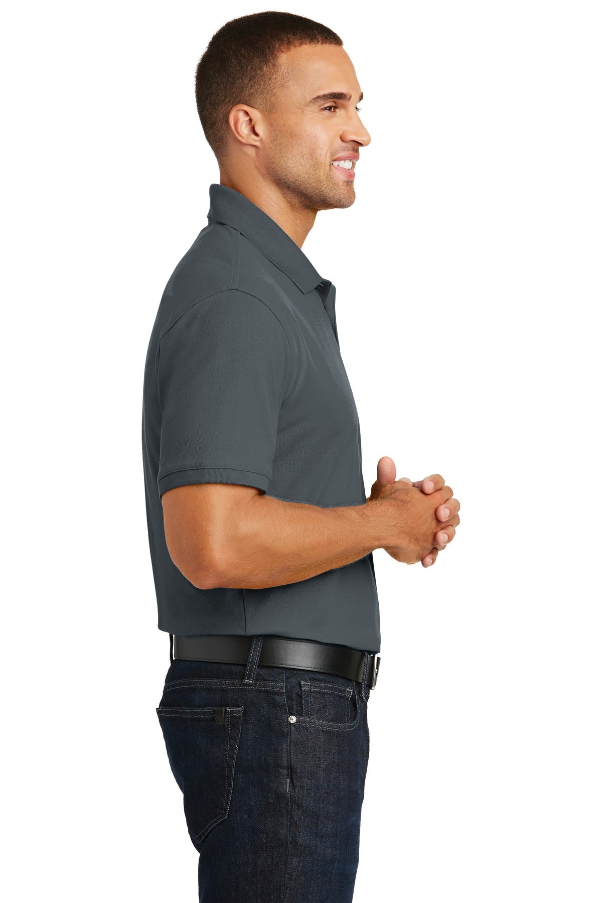 Graphite Port Authority Core Classic Pique Polo. K100