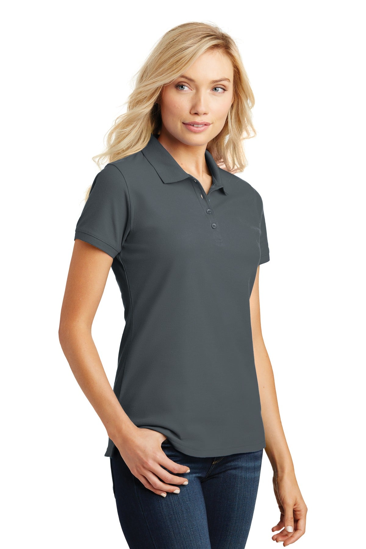 Graphite Port Authority Women's Core Classic Pique Polo. L100