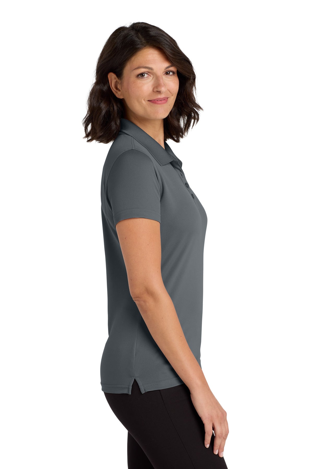 Graphite Port Authority Women's Dry Zone UV Micro-Mesh Polo. LK110