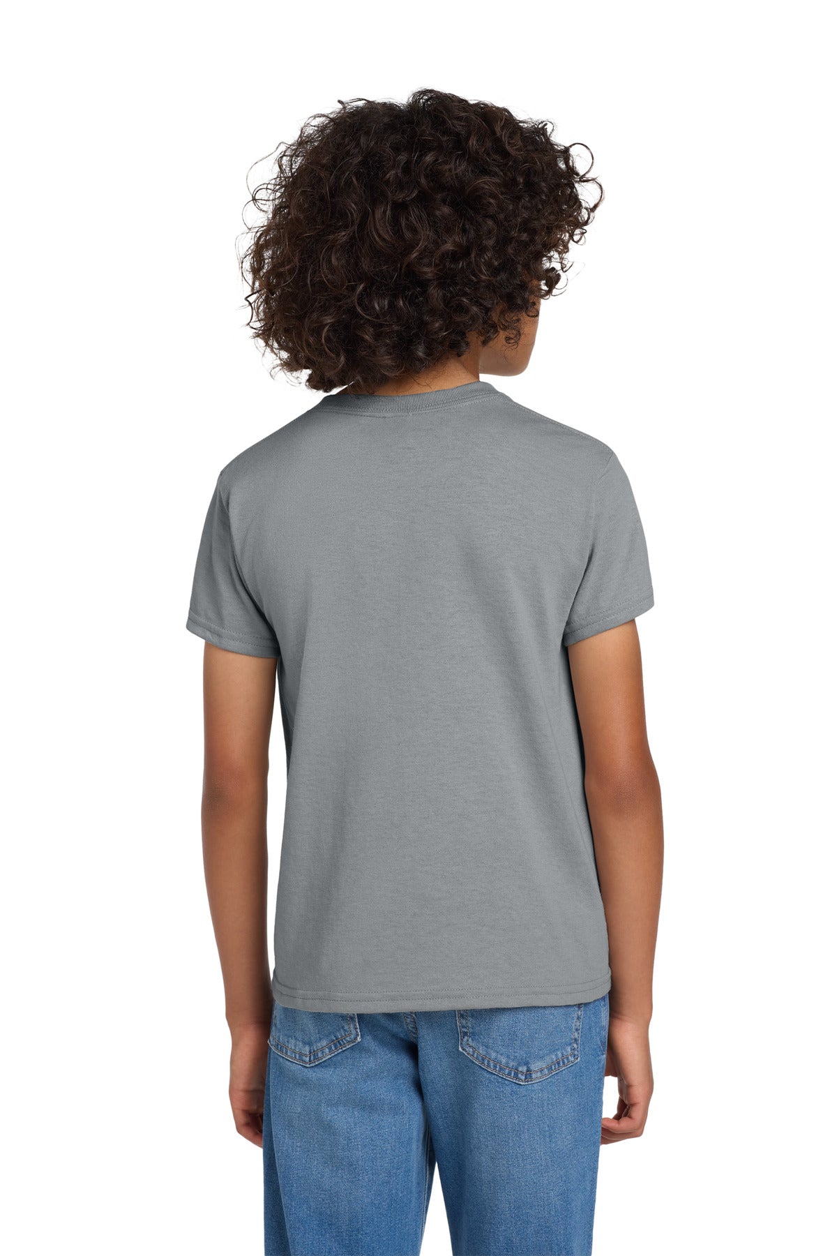 Gravel Gildan Youth DryBlend 50 Cotton/50 Poly T-Shirt. 8000B