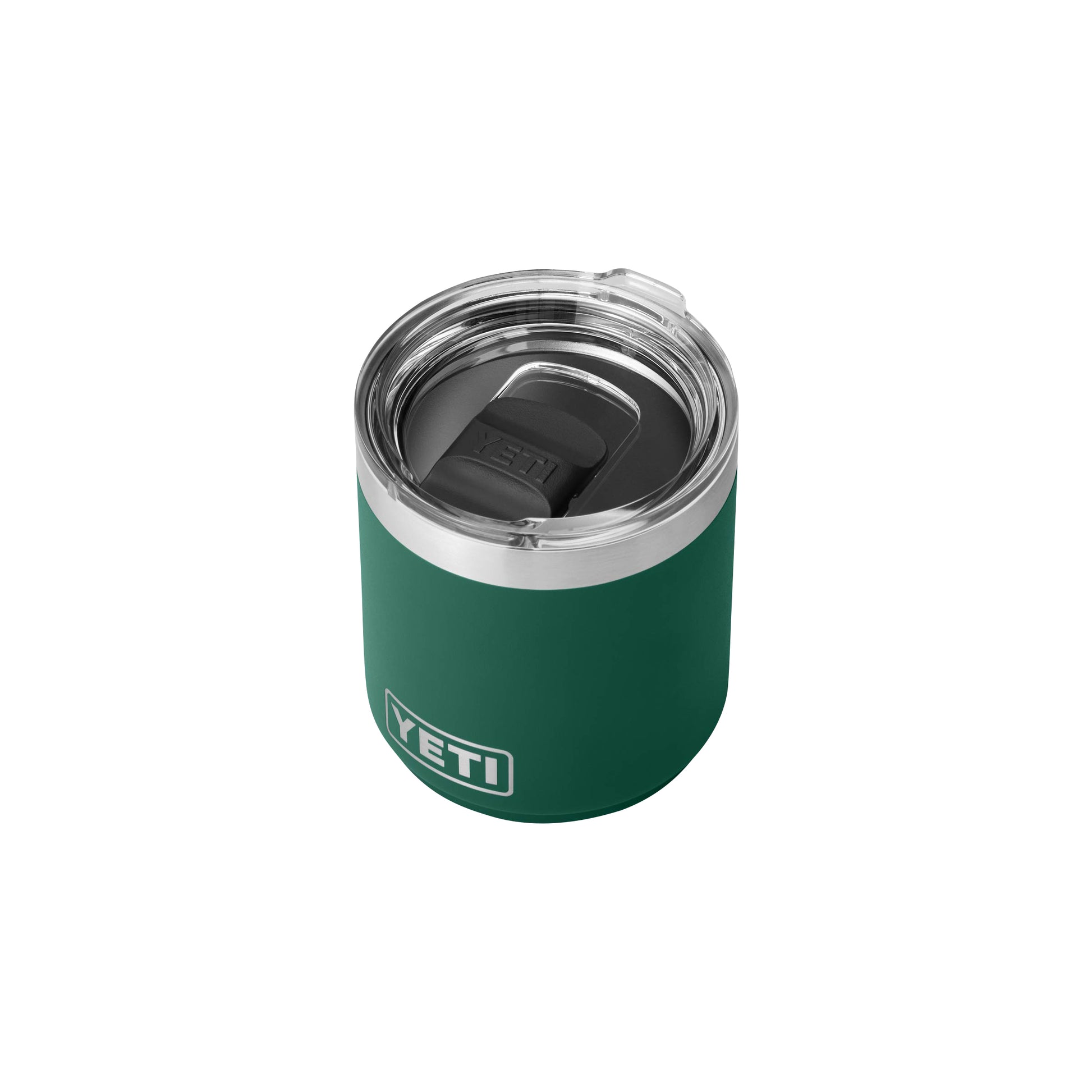 Green-Black-Forest Rambler® 10 oz Stackable Lowball with MagSlider™ Lid plain