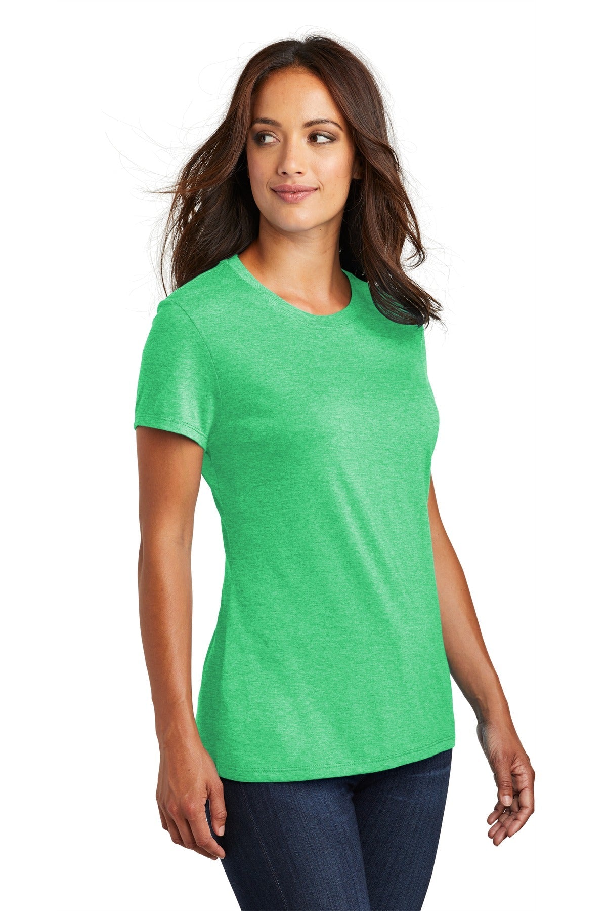 Green Frost District Women's Perfect Tri Tee. DM130L