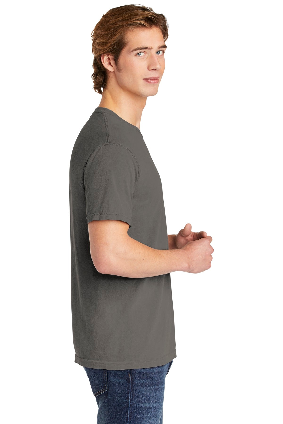 Grey COMFORT COLORS Heavyweight Ring Spun Tee. 1717