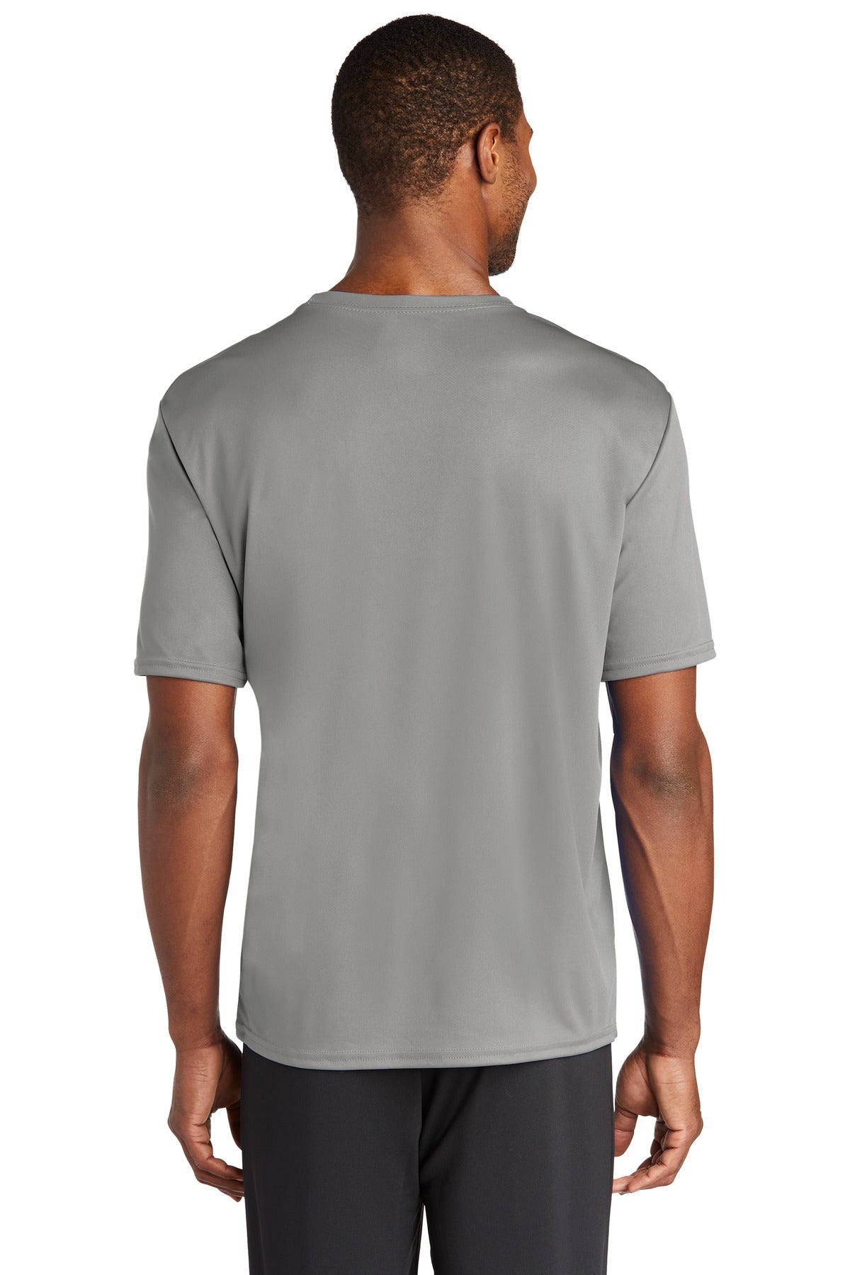 Grey Concrete Port & Co Performance Tee. PC380
