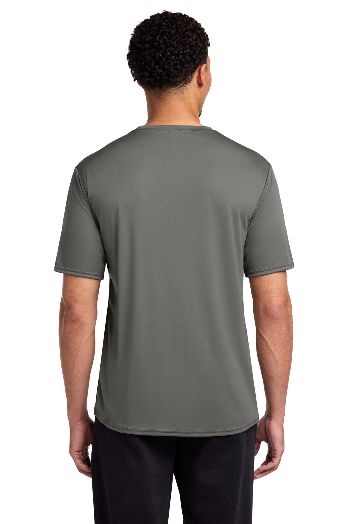Grey Concrete Port & Co Performance Tee. PC380
