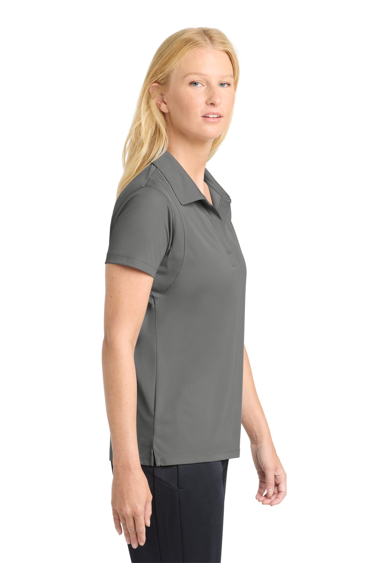Grey Concrete Sport-Tek Women's Micropique Sport-Wick Polo. LST650