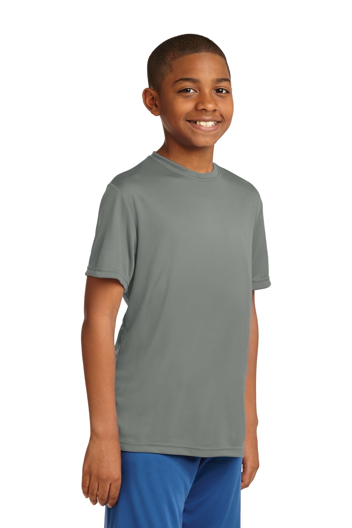 Grey Concrete Sport-Tek Youth PosiCharge Competitor Tee. YST350