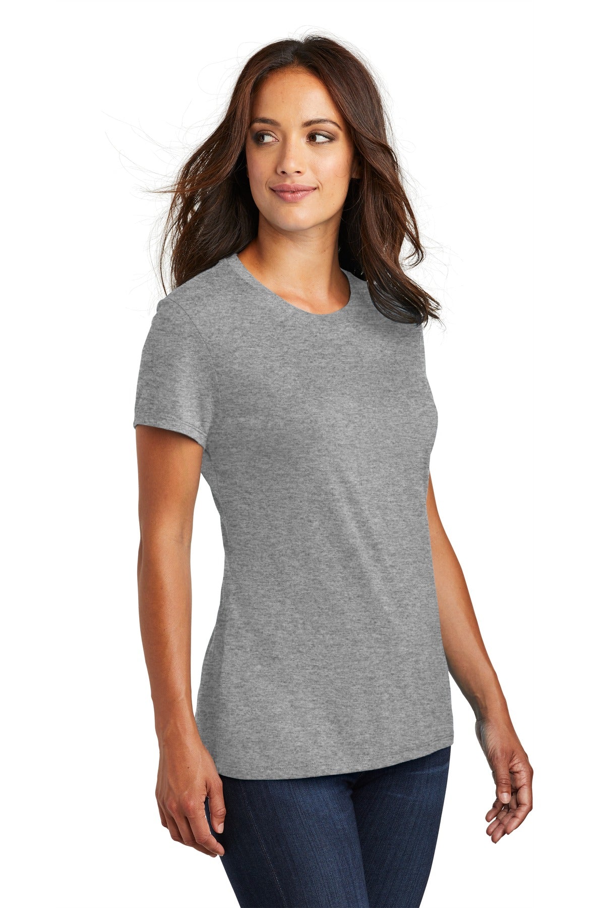 Grey Frost District Women's Perfect Tri Tee. DM130L