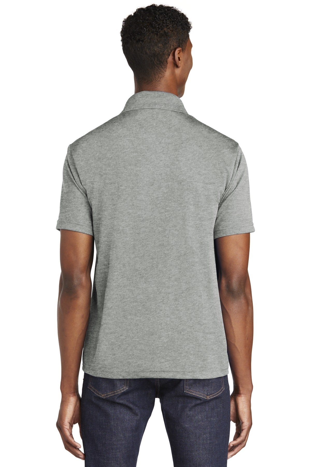 Grey Heather Sport-Tek PosiCharge RacerMesh Polo. ST640