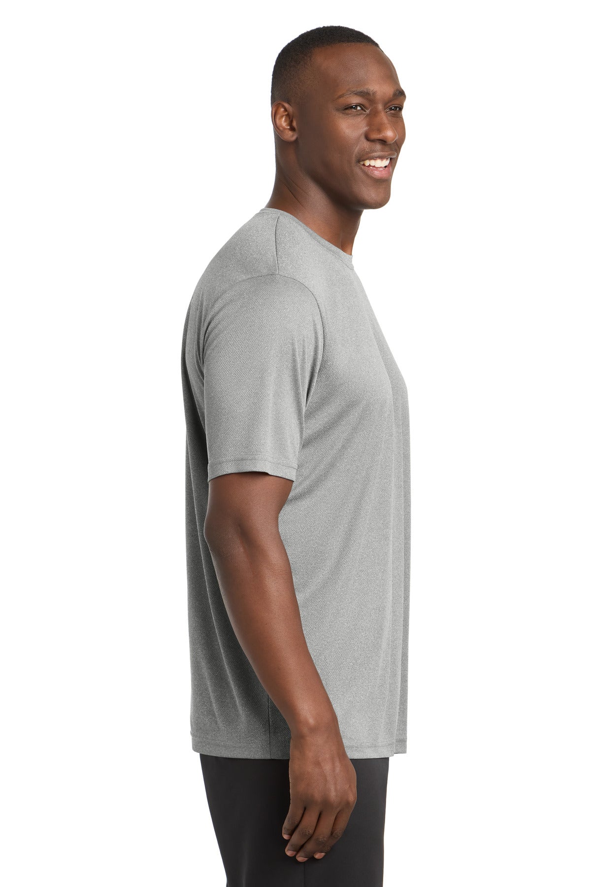Grey Heather Sport-Tek PosiCharge RacerMesh Tee. ST340