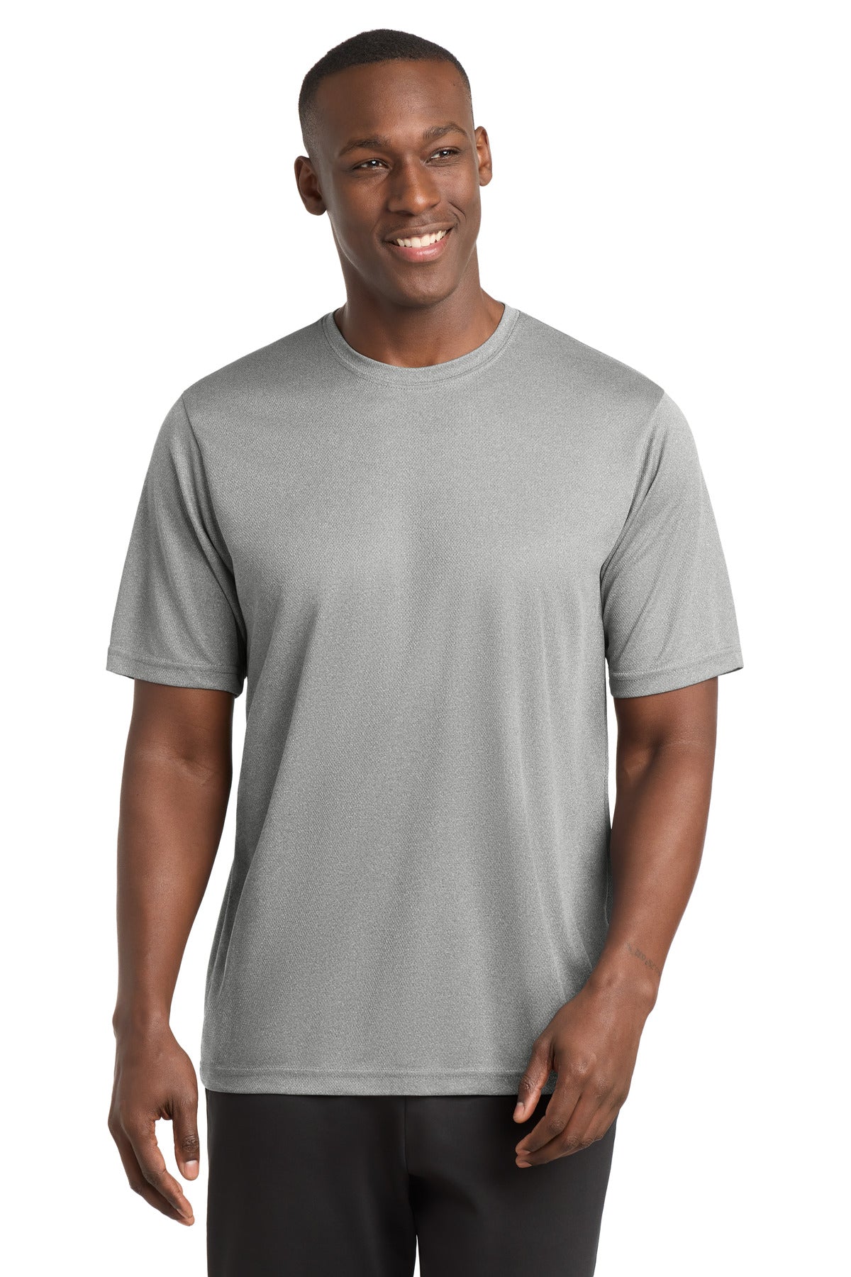 Grey Heather Sport-Tek PosiCharge RacerMesh Tee. ST340
