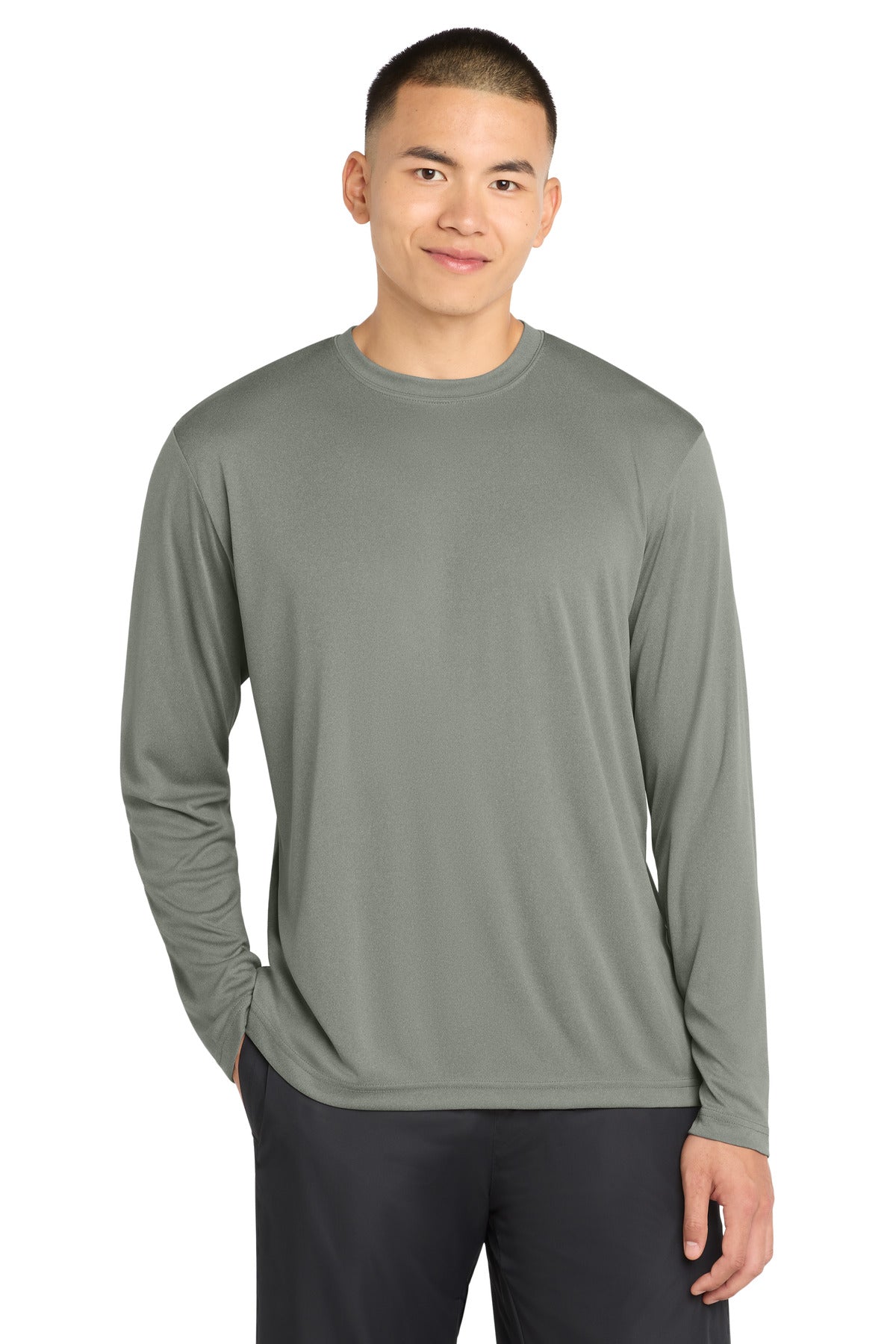 GryConHthr Sport-Tek Long Sleeve PosiCharge Competitor Tee. ST350LS