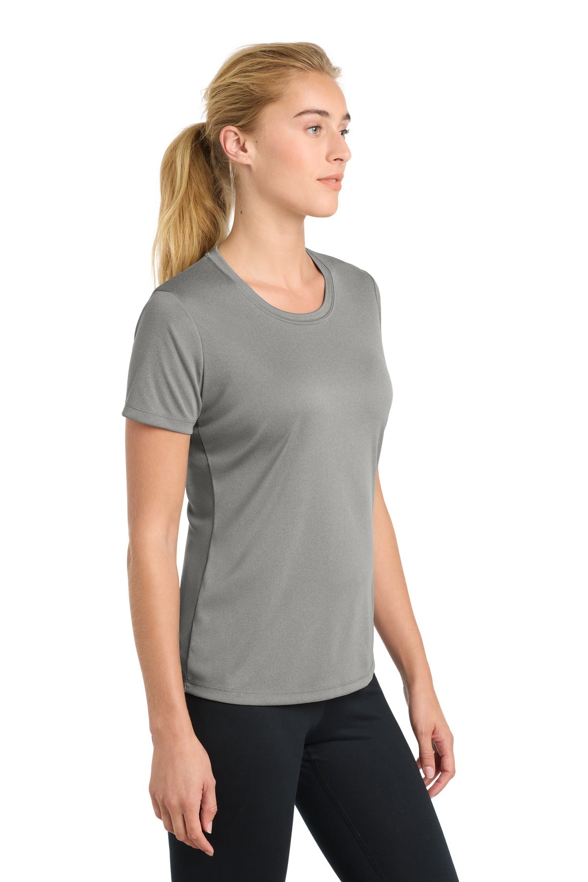 GryConHthr Sport-Tek Women's PosiCharge Competitor Tee. LST350