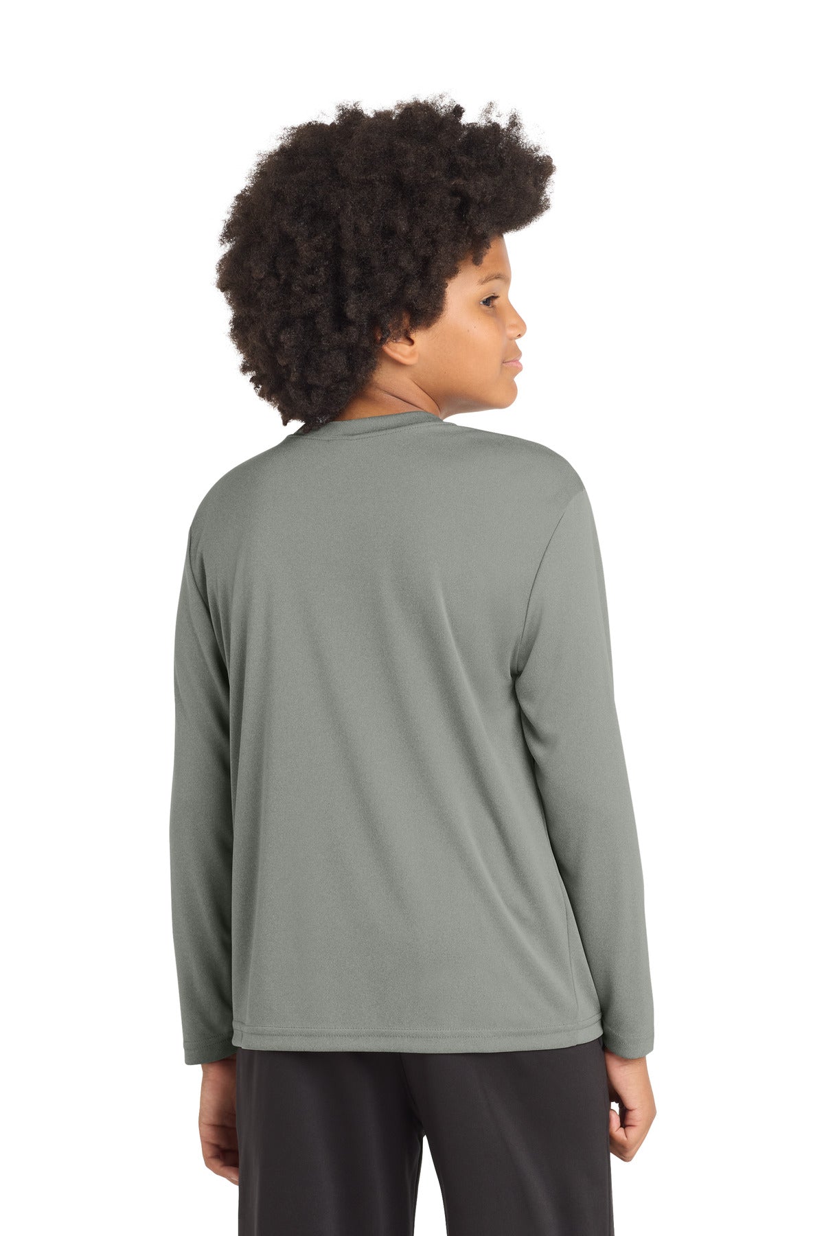 GryConHthr Sport-Tek Youth Long Sleeve PosiCharge Competitor Tee. YST350LS