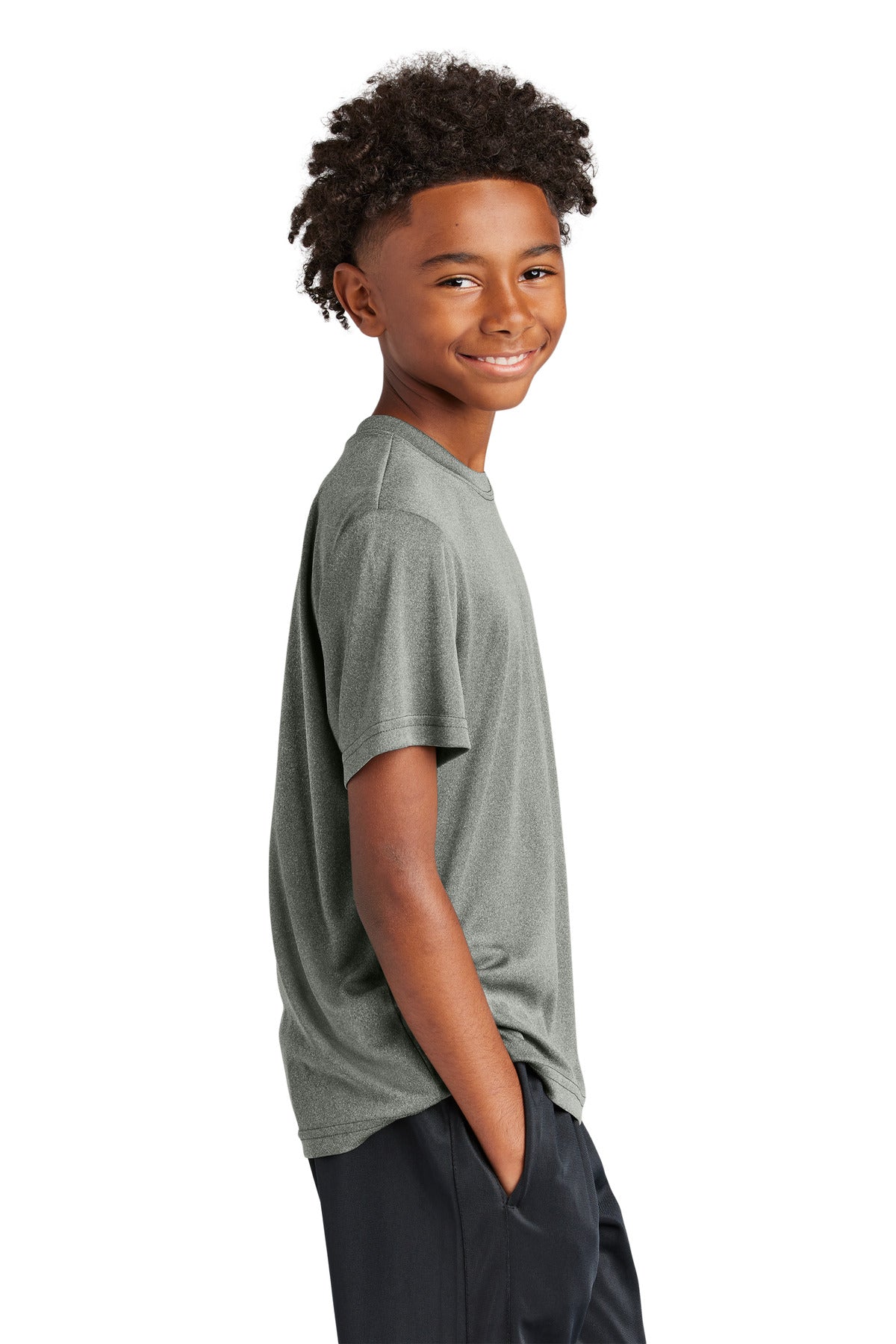 GryConHthr Sport-Tek Youth PosiCharge Competitor Tee. YST350