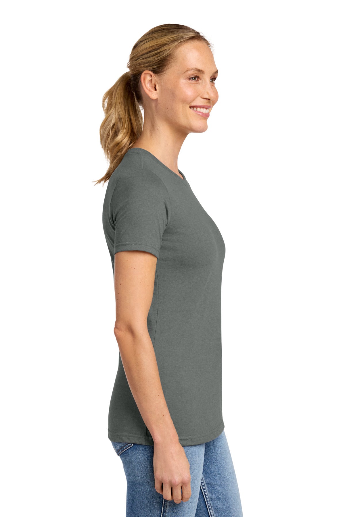 Gunmetal Gildan Softstyle Women's CVC T-Shirt 64001LCVC