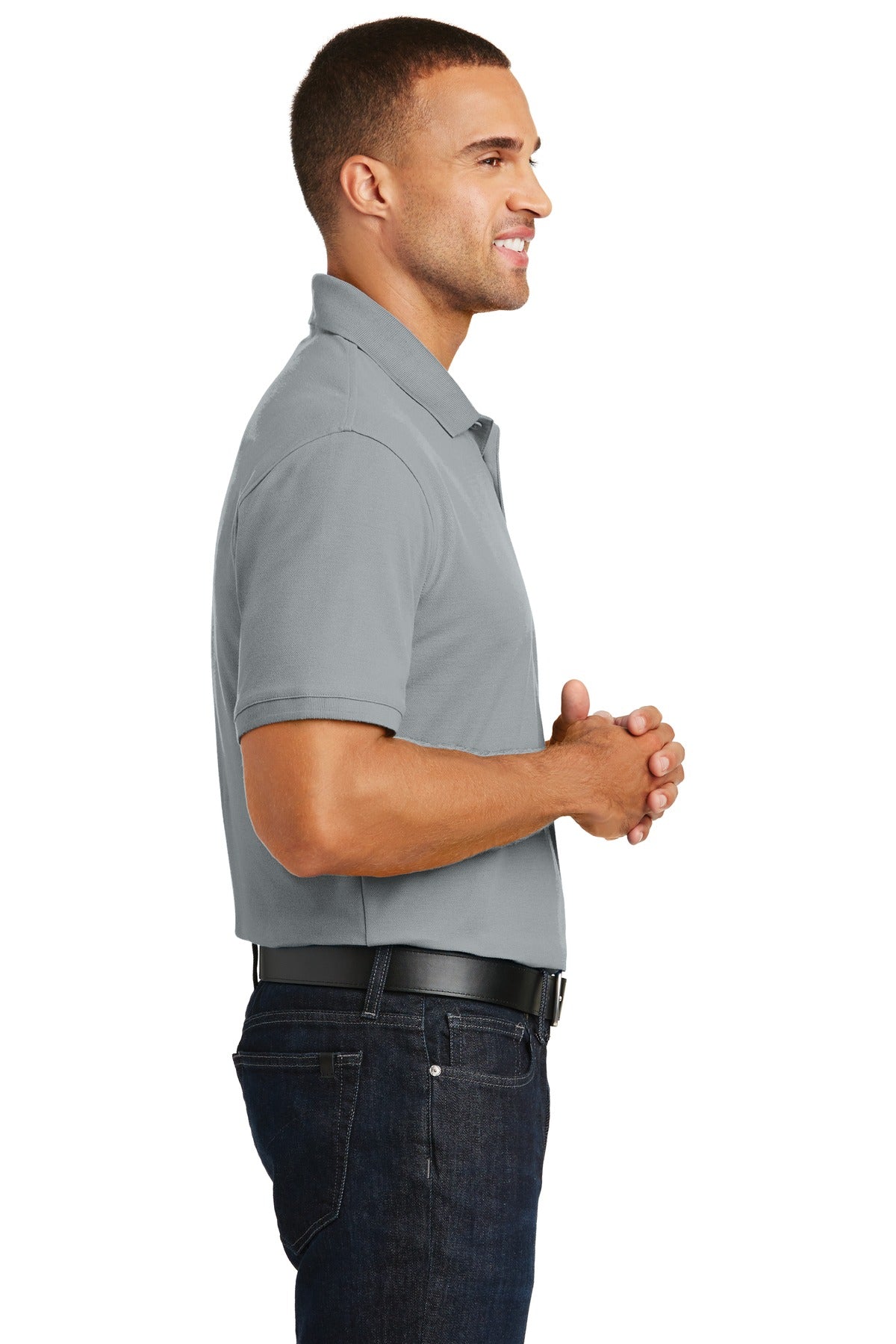 Gusty Grey Port Authority Core Classic Pique Polo. K100