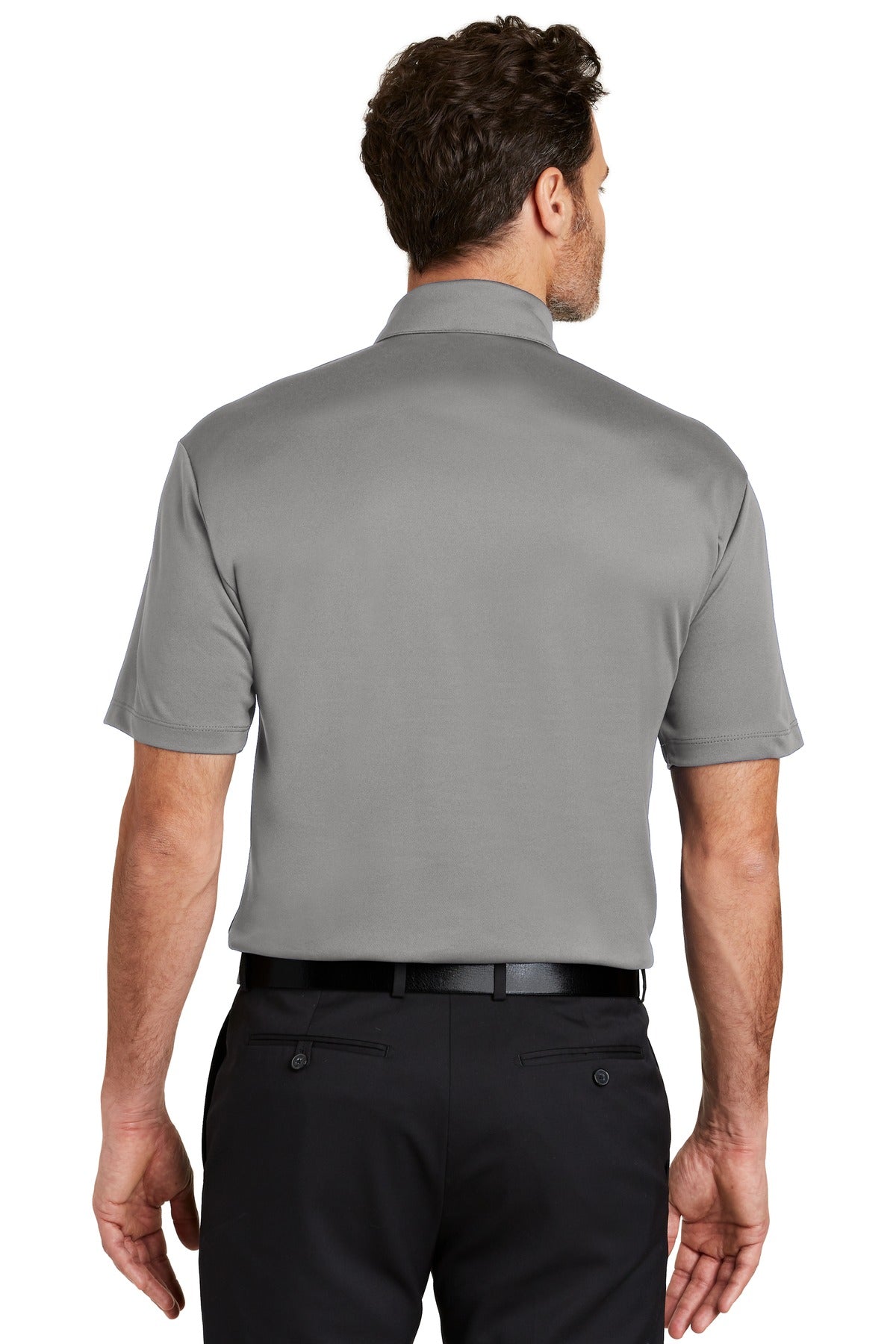 Gusty Grey Port Authority Silk Touch Performance Polo. K540