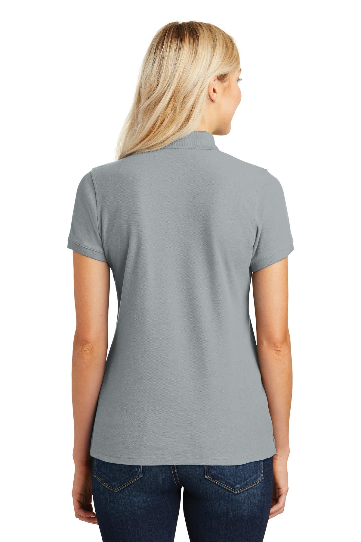 Gusty Grey Port Authority Women's Core Classic Pique Polo. L100