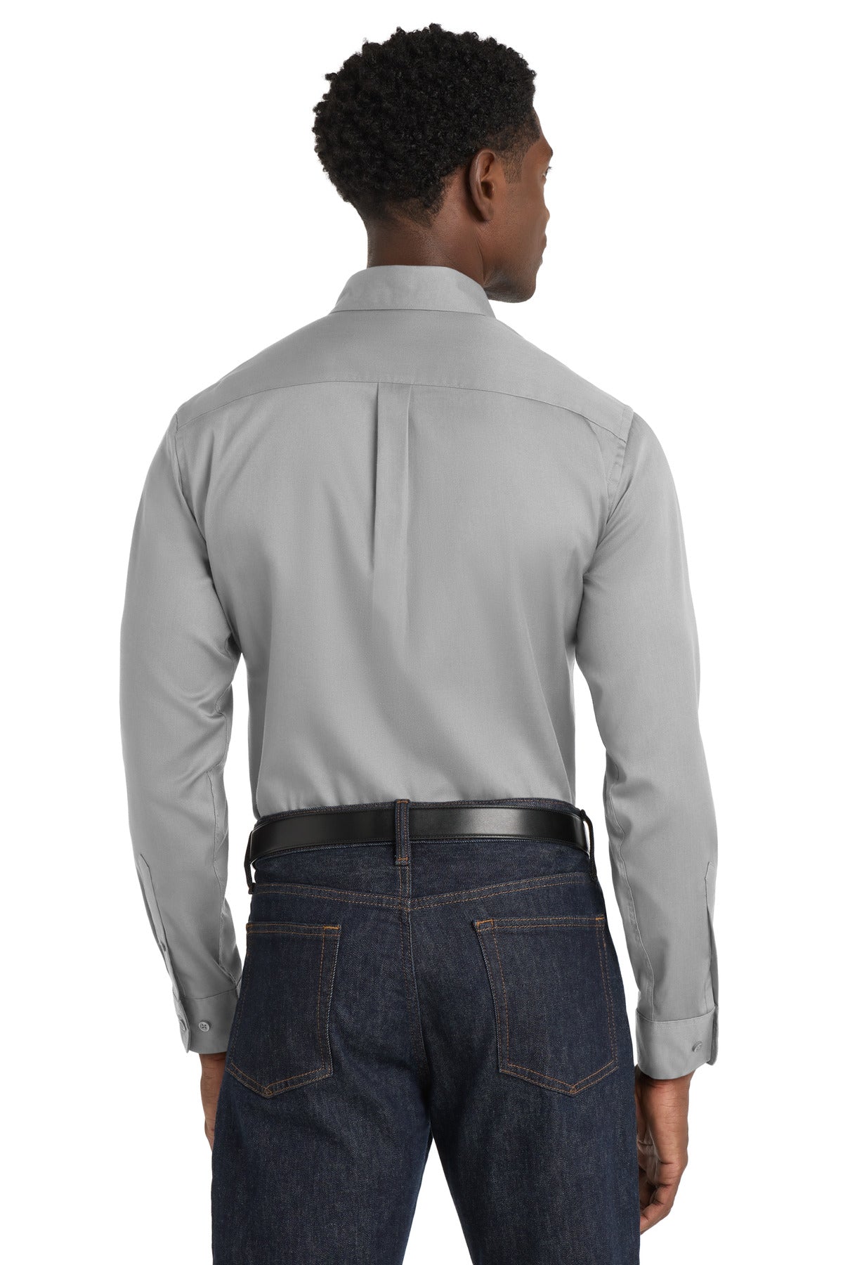GustyGrey Port Authority Long Sleeve SuperPro React Twill Shirt. W808