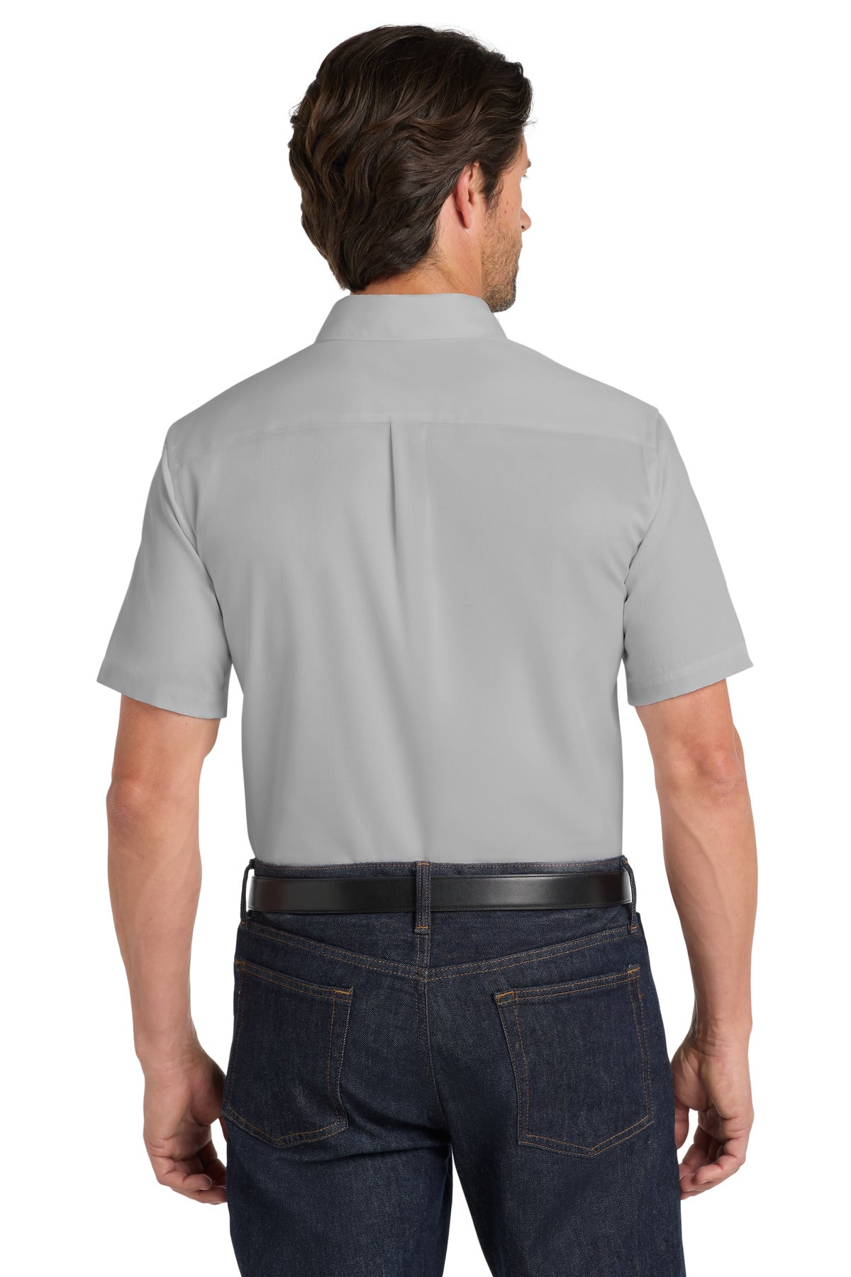 GustyGrey Port Authority Short Sleeve SuperPro React Twill Shirt. W809