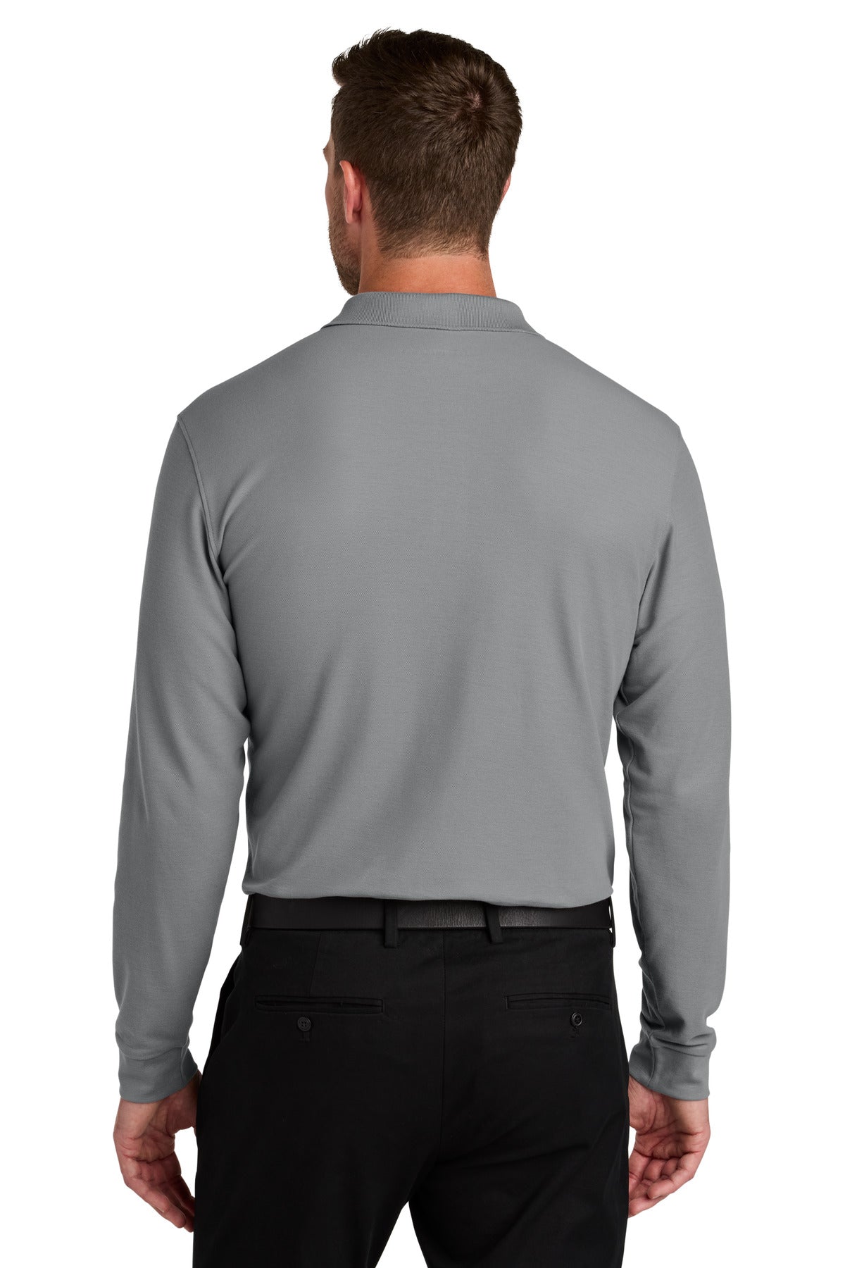GustyGrey Port Authority Wearever Signature Pique Long Sleeve Polo K200LS