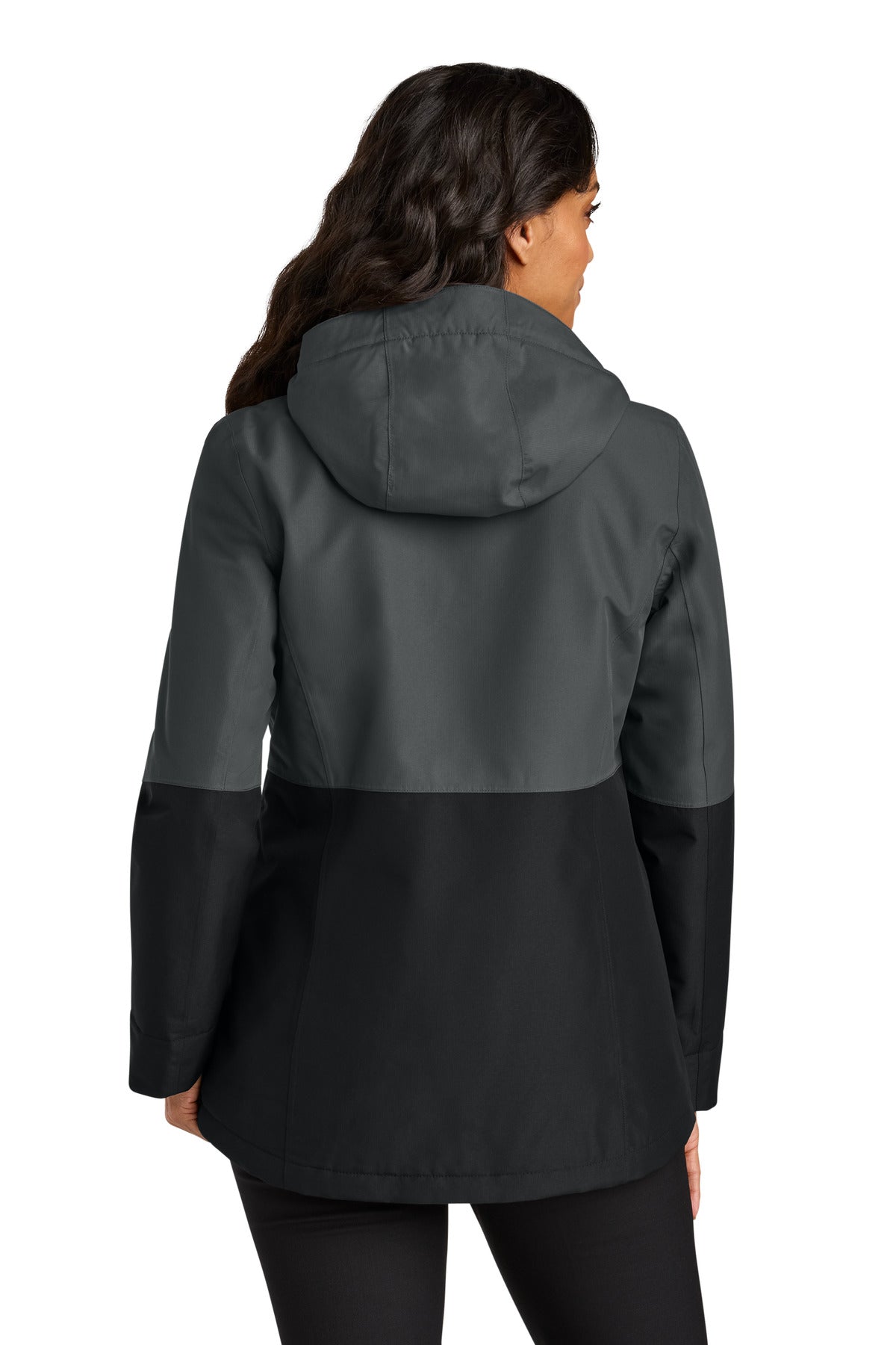 GySt/DpBlk Port Authority Women's Insulated Heavy Ripstop Jacket L721