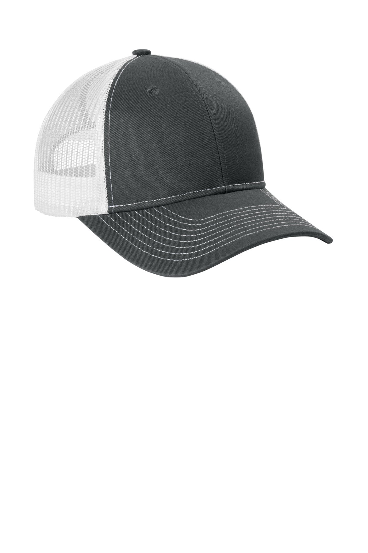 GySt/White Port Authority Snapback Ponytail Trucker Cap LC401