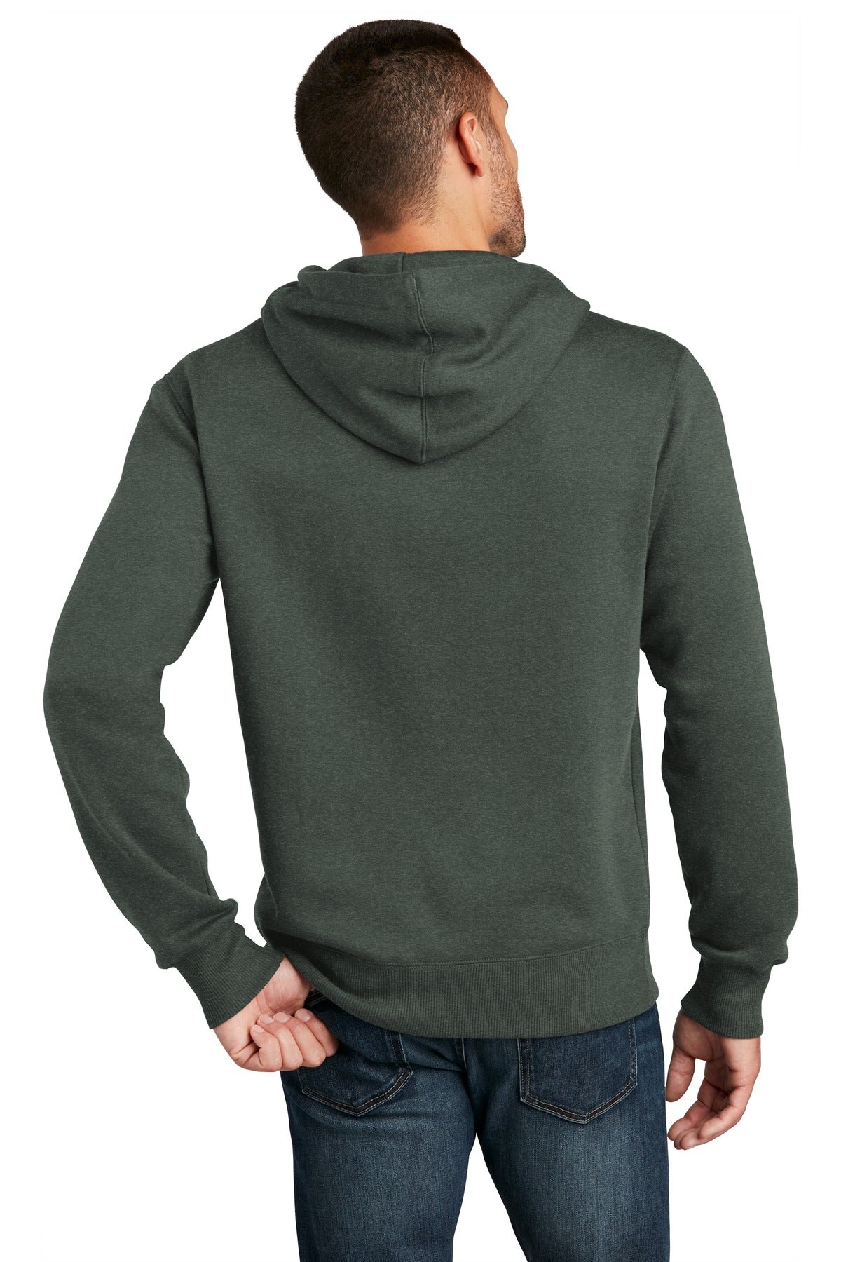 He Forest Grn District Perfect Weight Fleece Hoodie DT1101