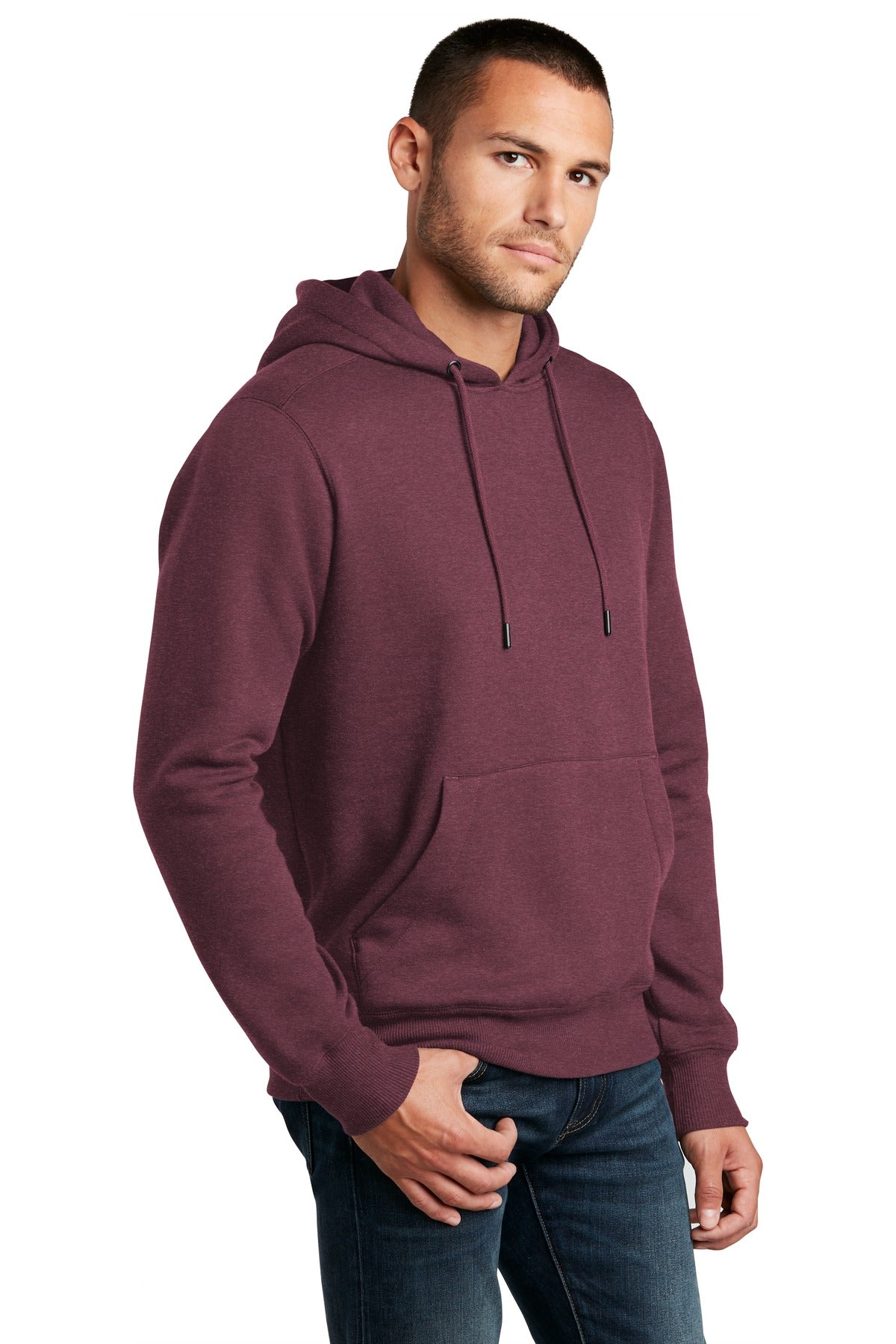 He Loganberry District Perfect Weight Fleece Hoodie DT1101