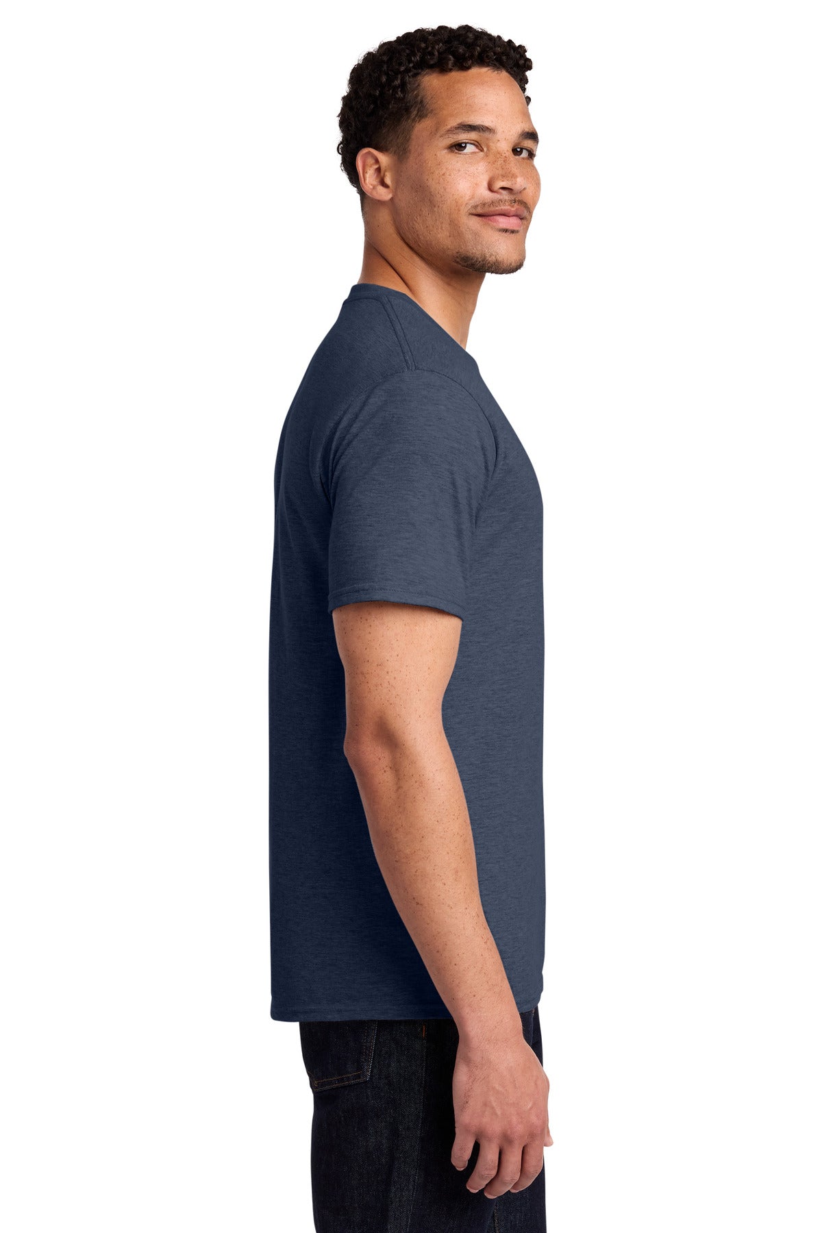 Heather Navy Port & Co Fan Favorite Tee. PC450