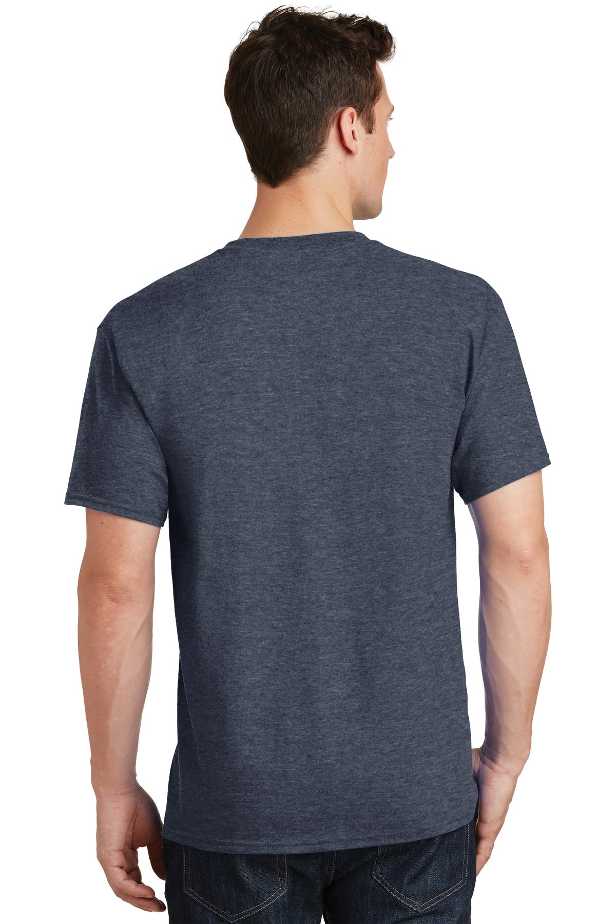 Heather Navy Port & Co Tall Core Cotton Tee PC54T