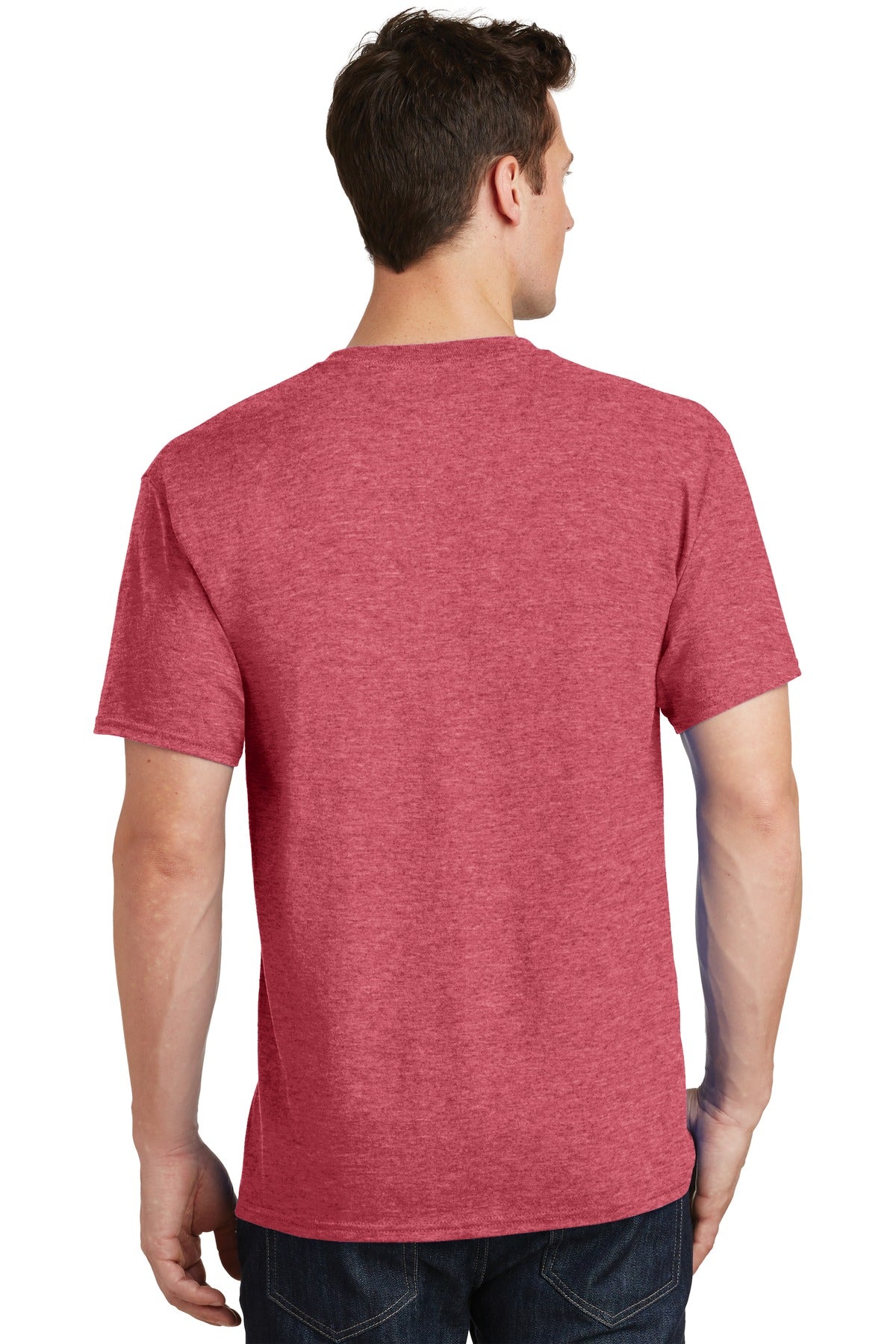 Heather Red Port & Co Tall Core Cotton Tee PC54T