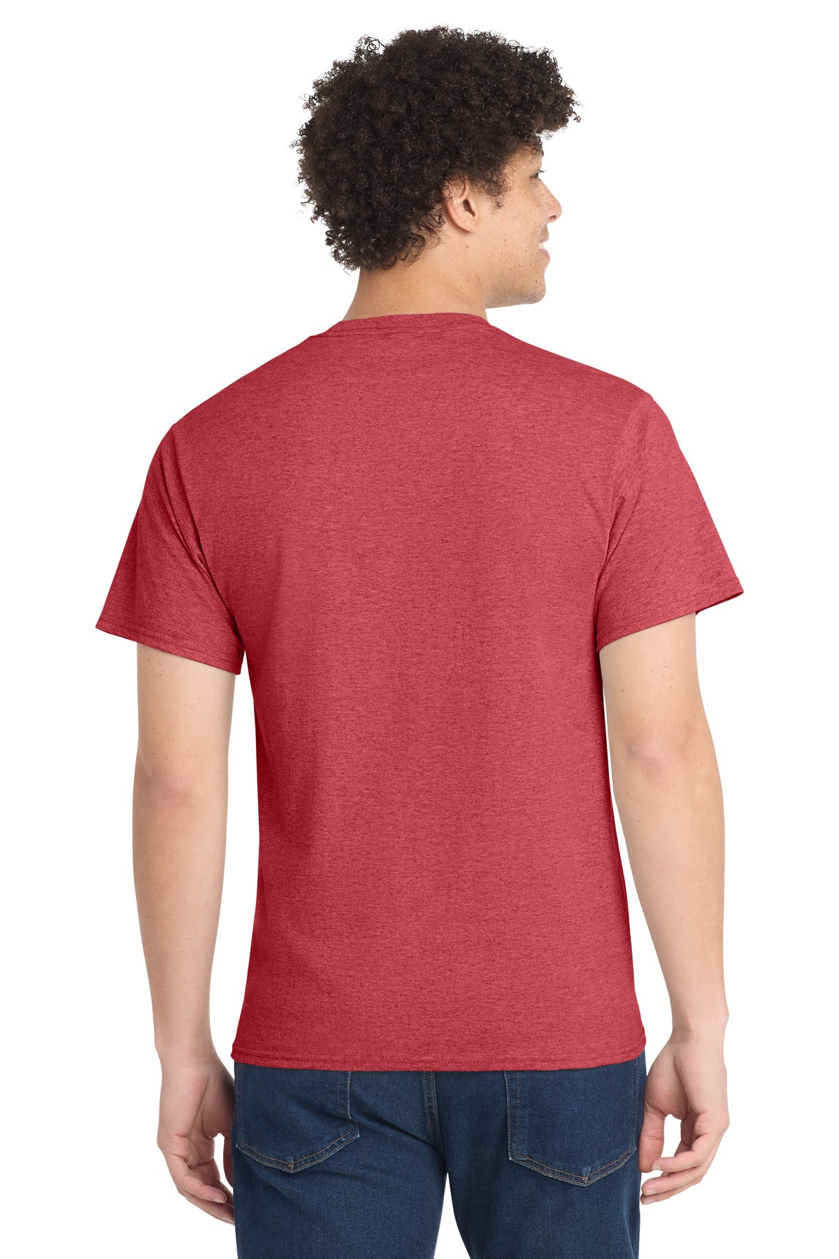 Heather Red Port & Co Tall Core Cotton Tee PC54T
