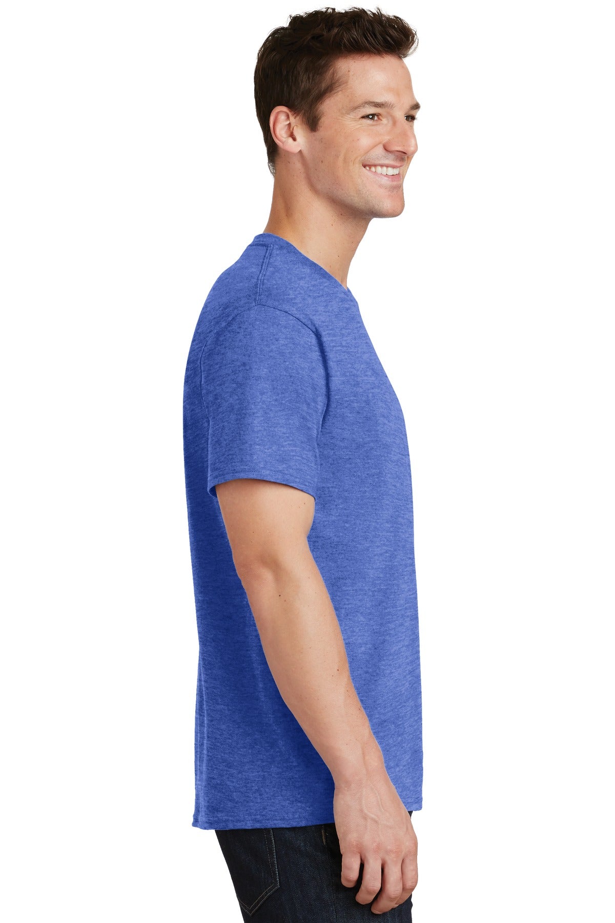 Heather Royal Port & Co Tall Core Cotton Tee PC54T
