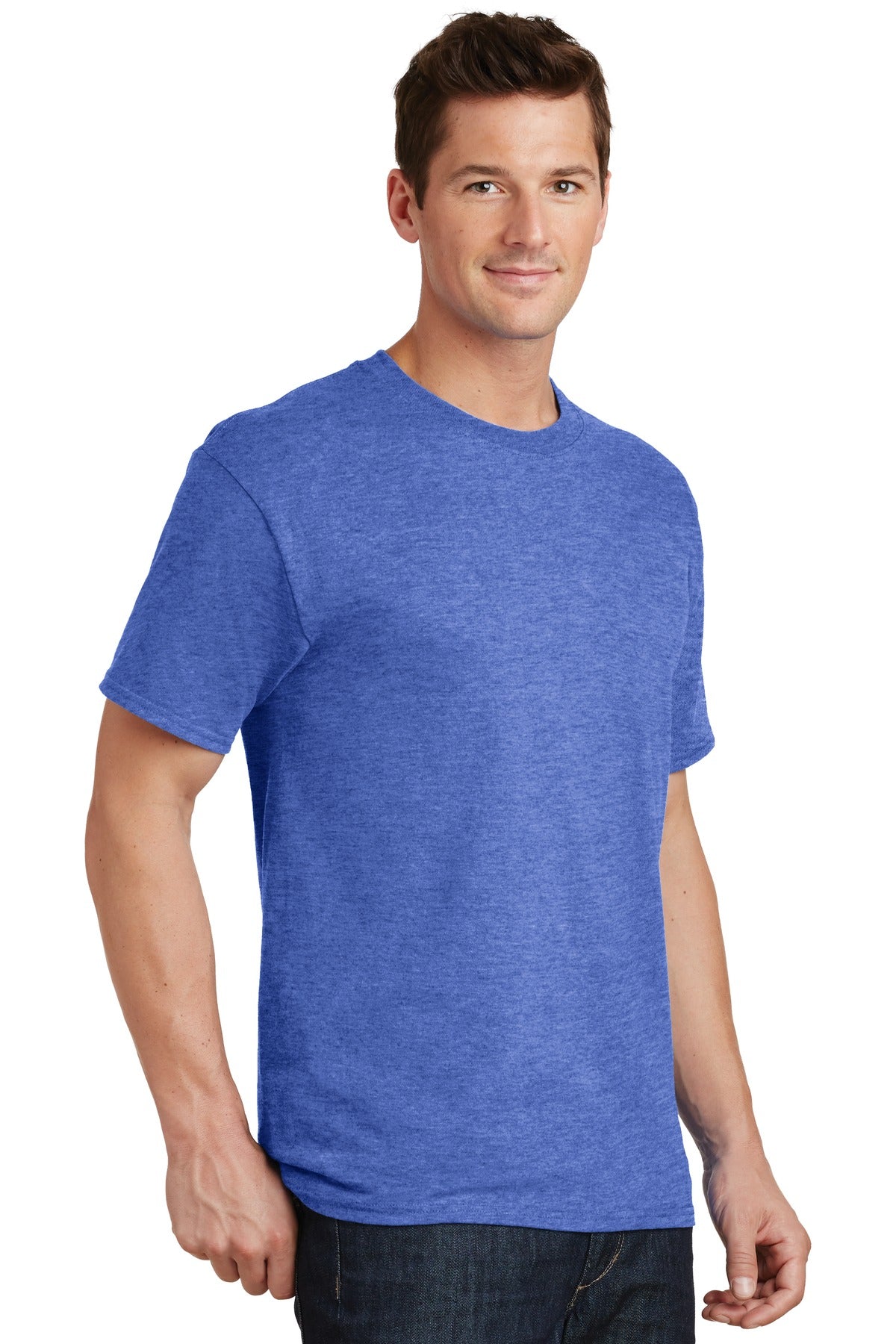 Heather Royal Port & Co Tall Core Cotton Tee PC54T