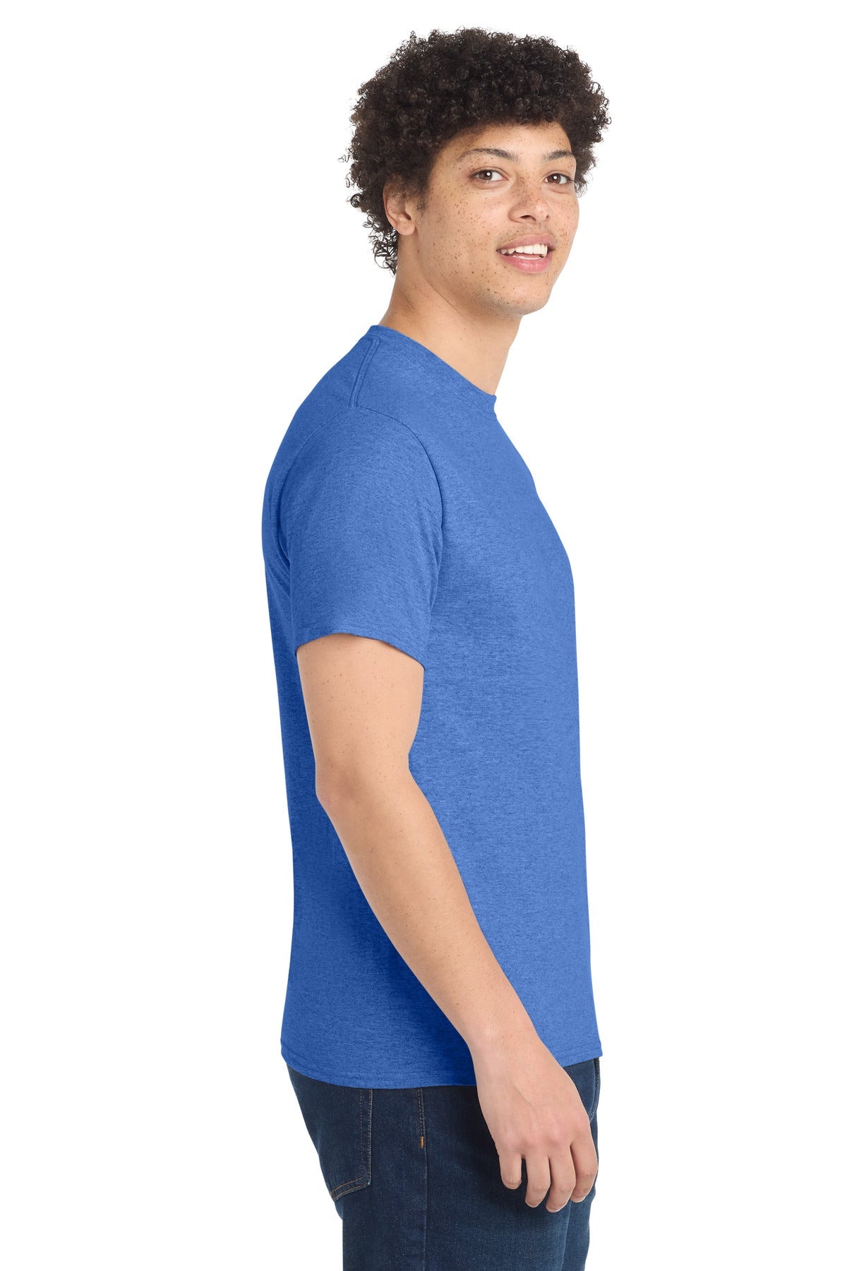 Heather Royal Port & Co Tall Core Cotton Tee PC54T