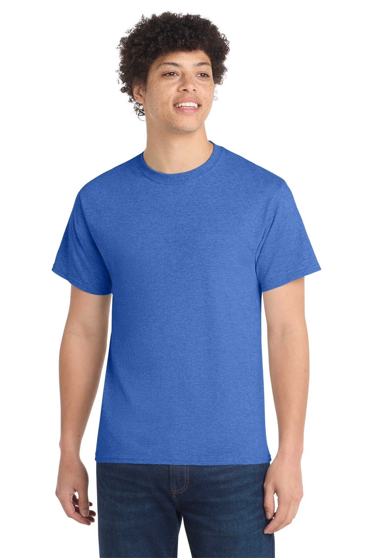 Heather Royal Port & Co Tall Core Cotton Tee PC54T