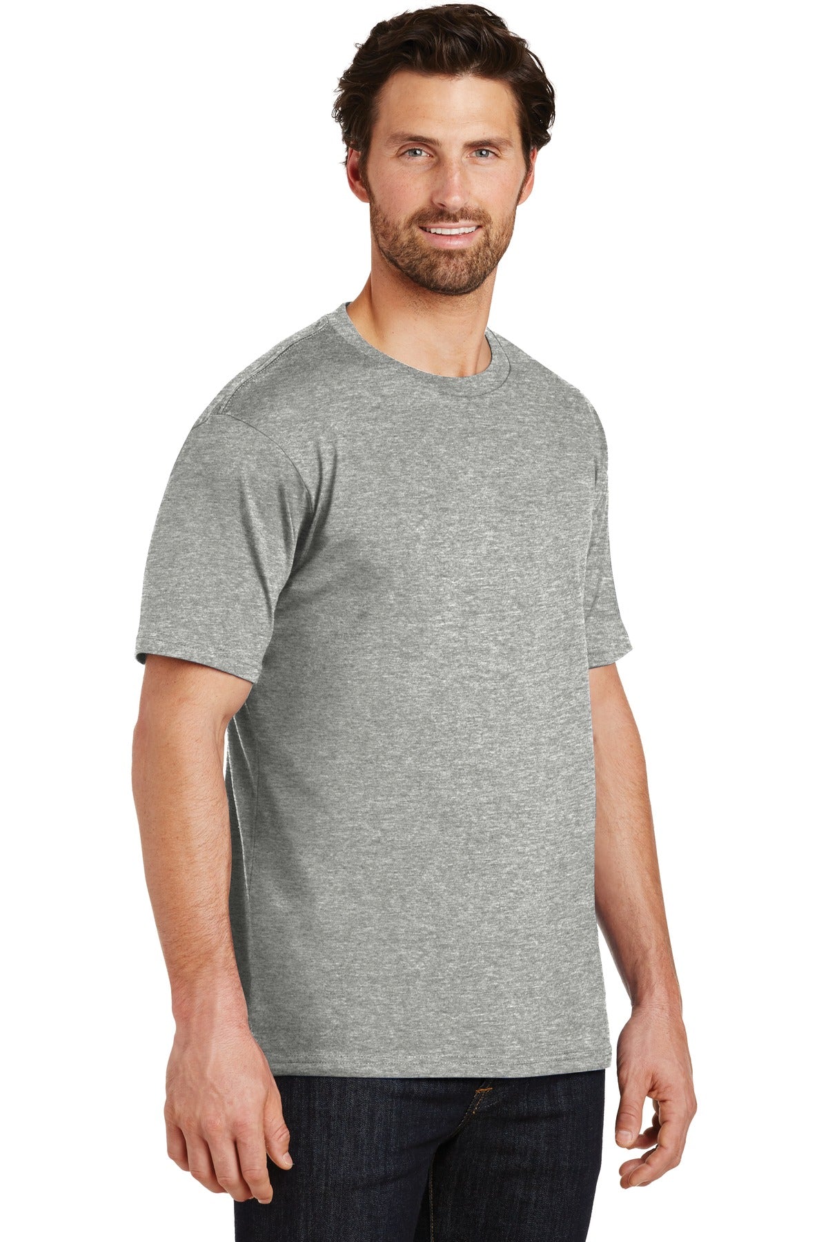 Heather Steel District Perfect Weight Tee. DT104