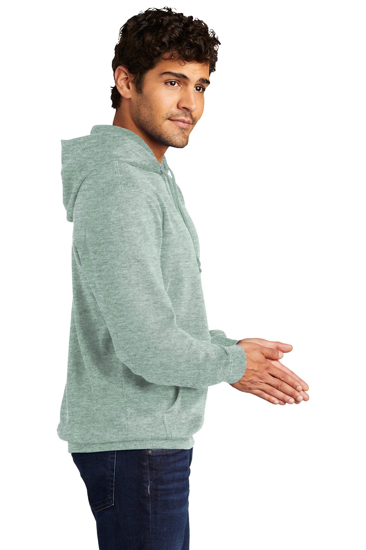 Ht Dusty Sage District V.I.T. Fleece Hoodie DT6100