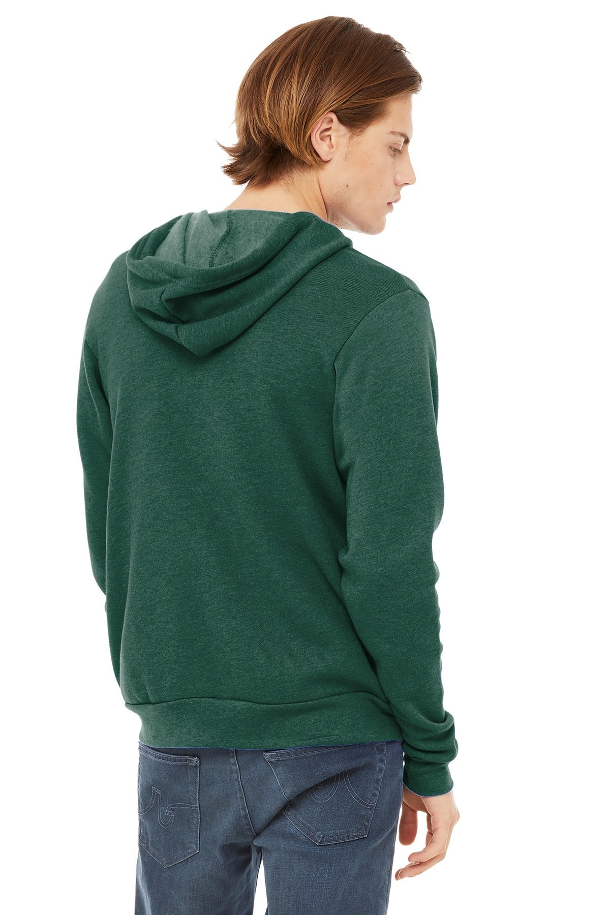 Ht Forest BELLA+CANVAS Unisex Sponge Fleece Full-Zip Hoodie. BC3739