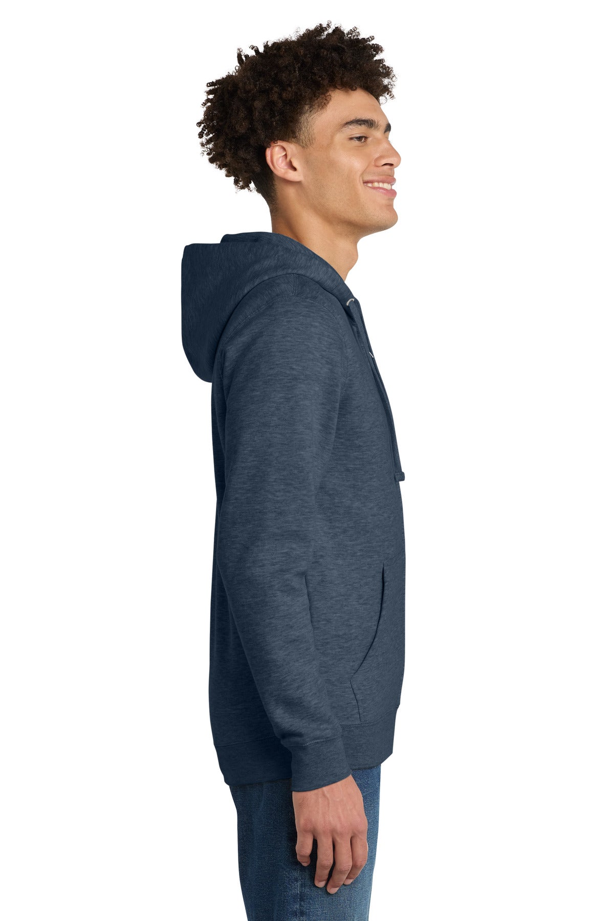 Ht Navy District V.I.T. Fleece Full-Zip Hoodie DT6102