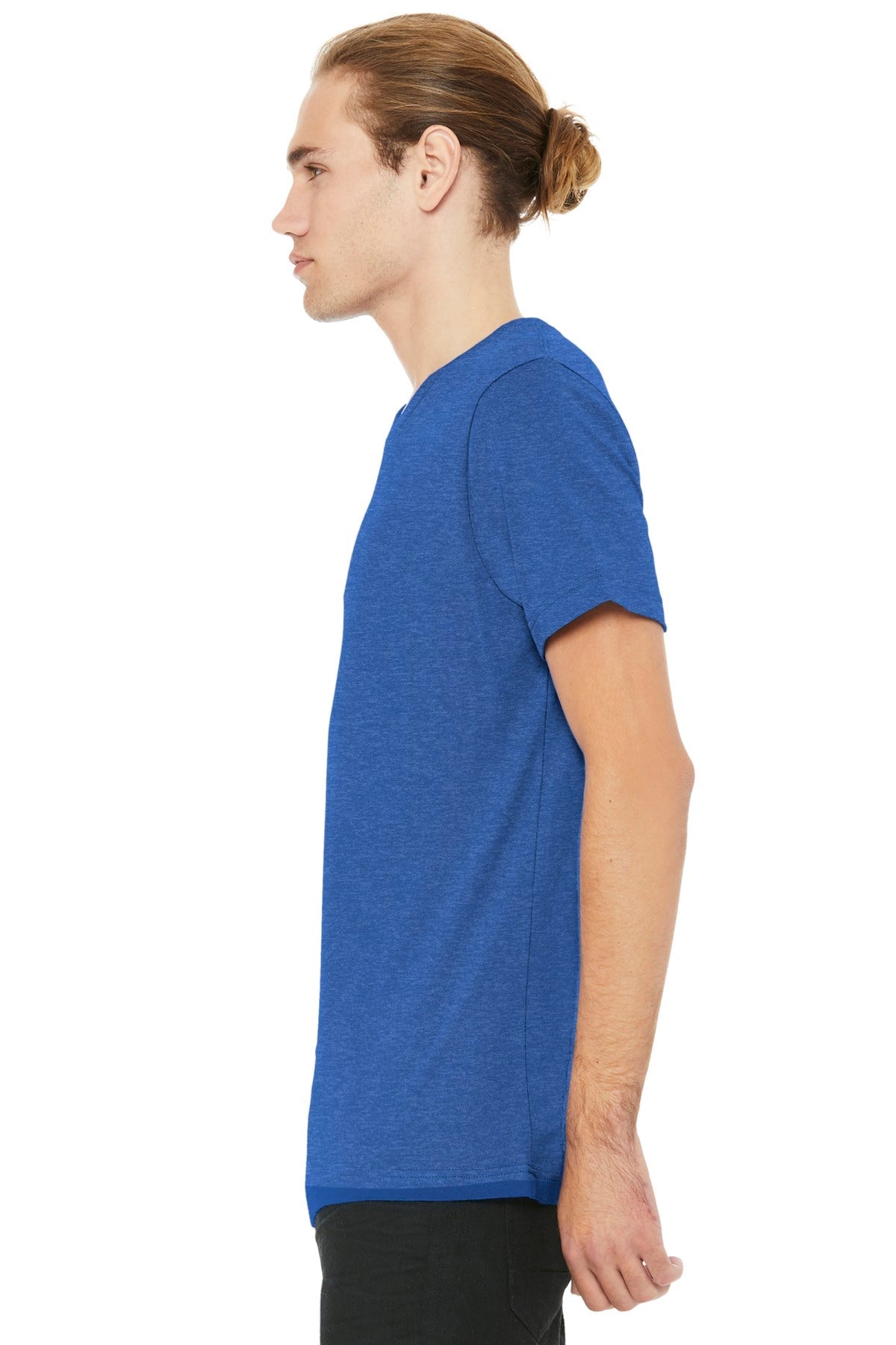 Ht True Royal BELLA+CANVAS Unisex Heather CVC Short Sleeve Tee. BC3001CVC