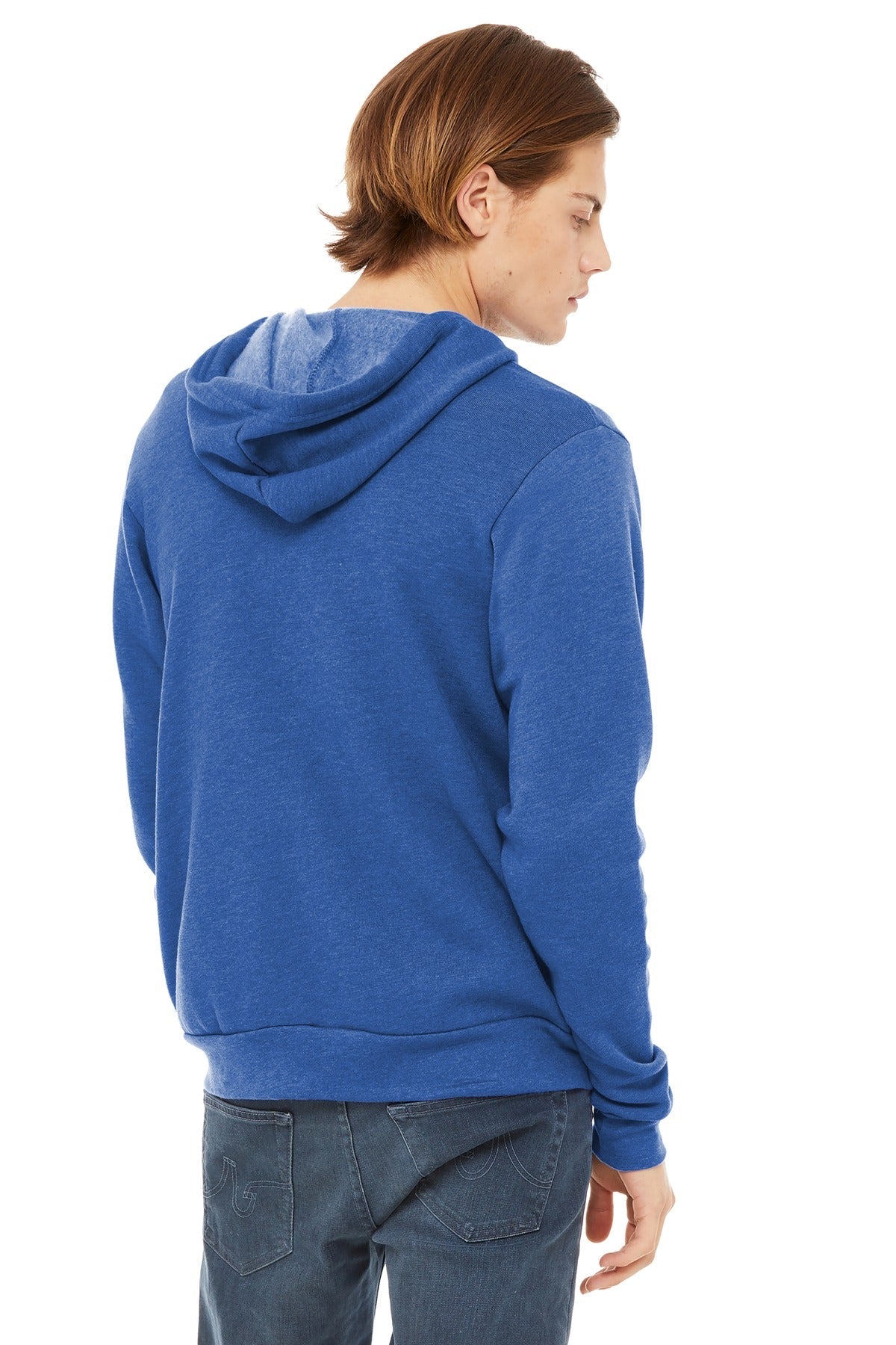 Ht True Royal BELLA+CANVAS Unisex Sponge Fleece Full-Zip Hoodie. BC3739