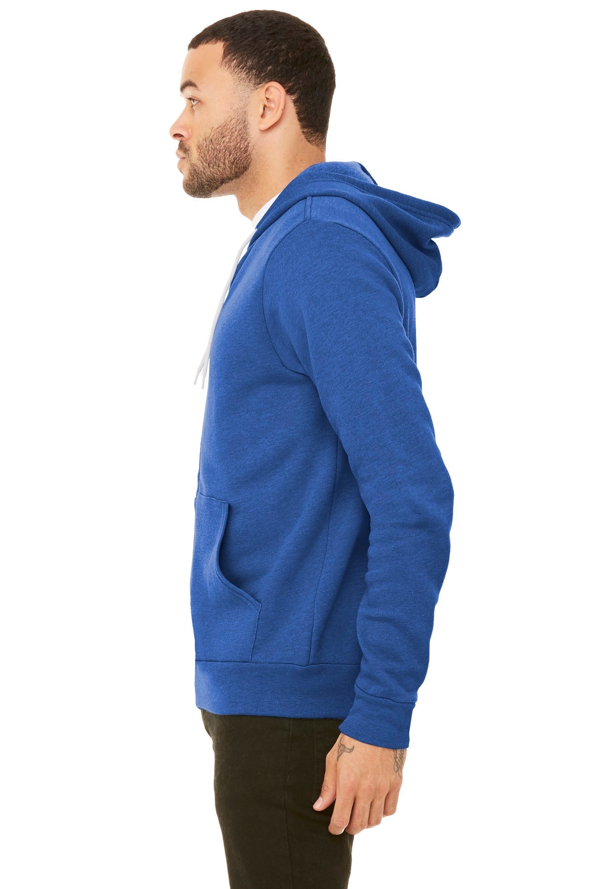Ht True Royal BELLA+CANVAS Unisex Sponge Fleece Pullover Hoodie. BC3719