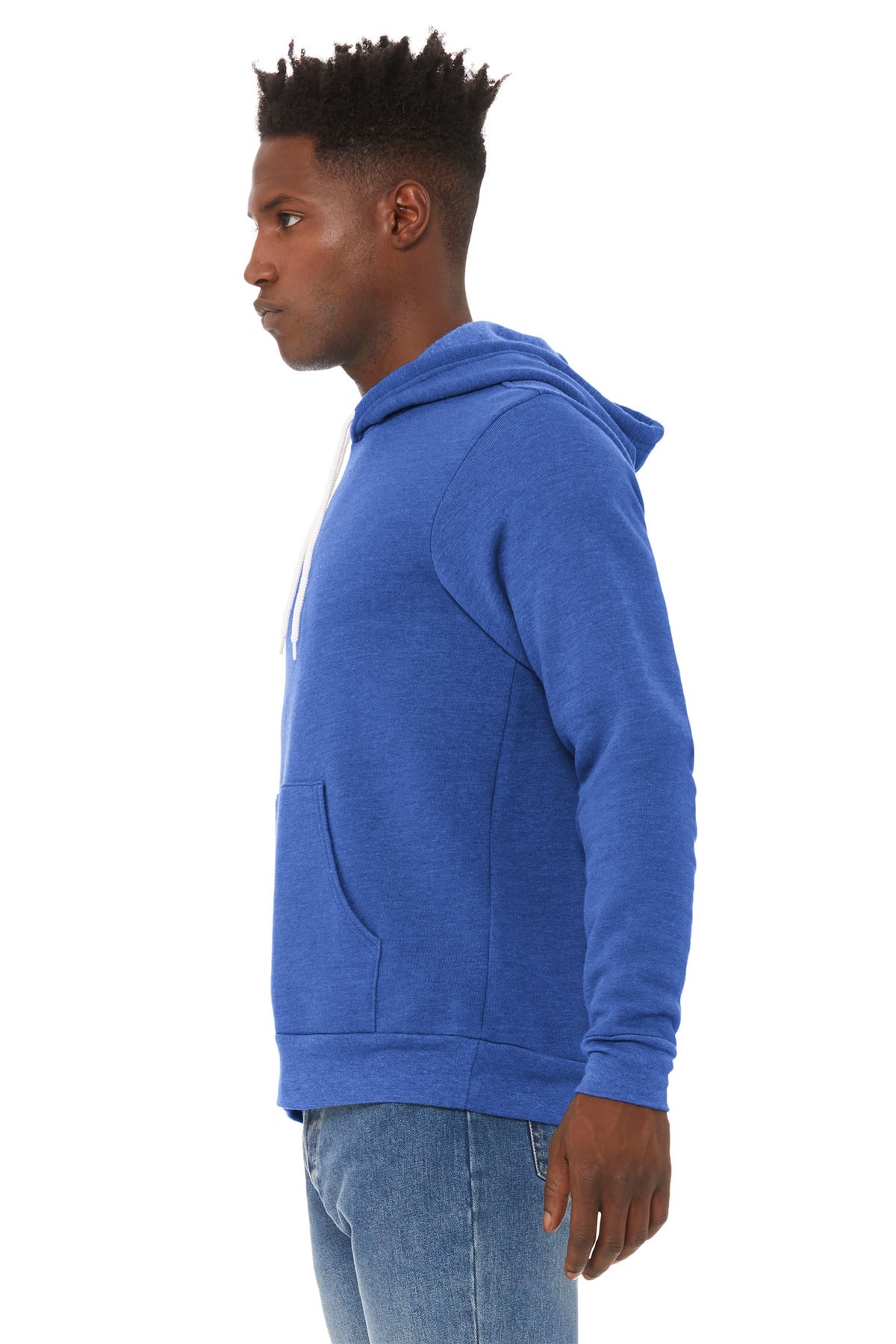 Ht True Royal BELLA+CANVAS Unisex Sponge Fleece Pullover Hoodie. BC3719