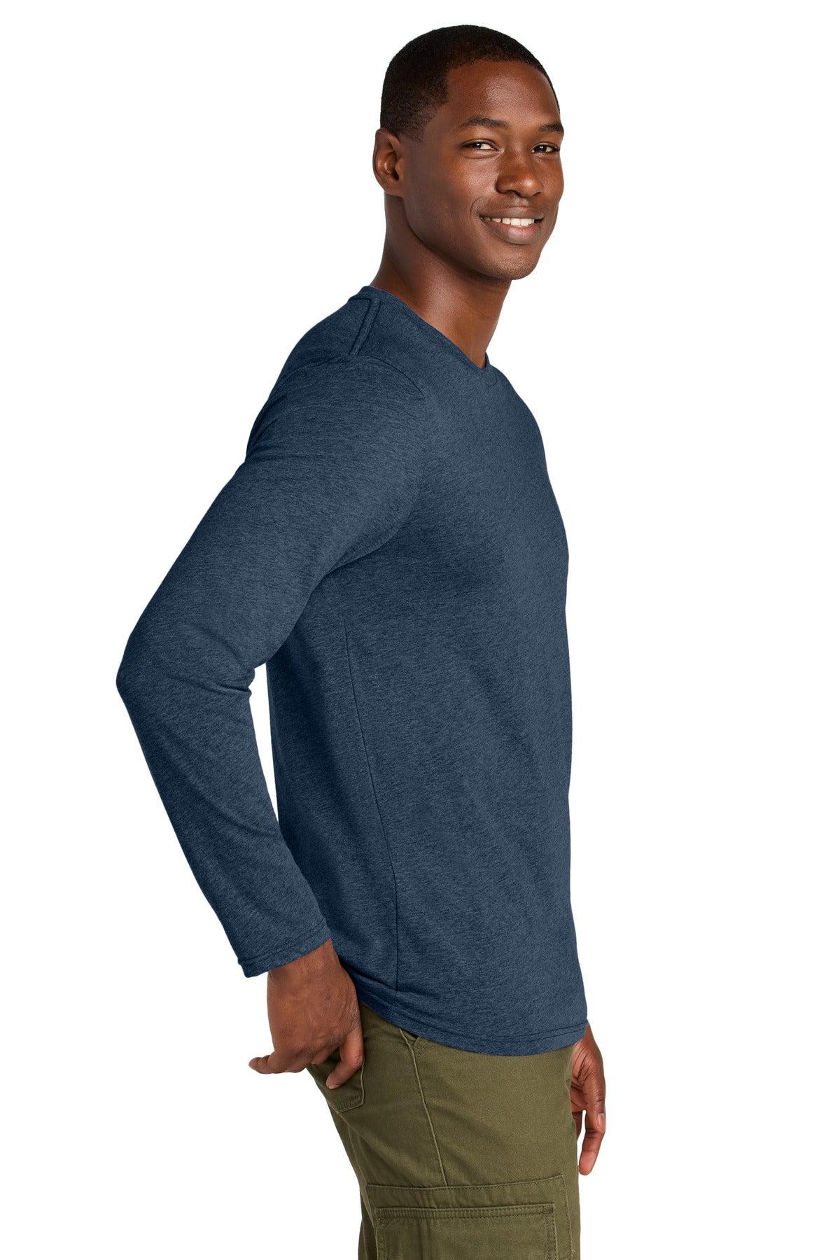 HtdNavy District Perfect Weight CVC Long Sleeve Tee DT185