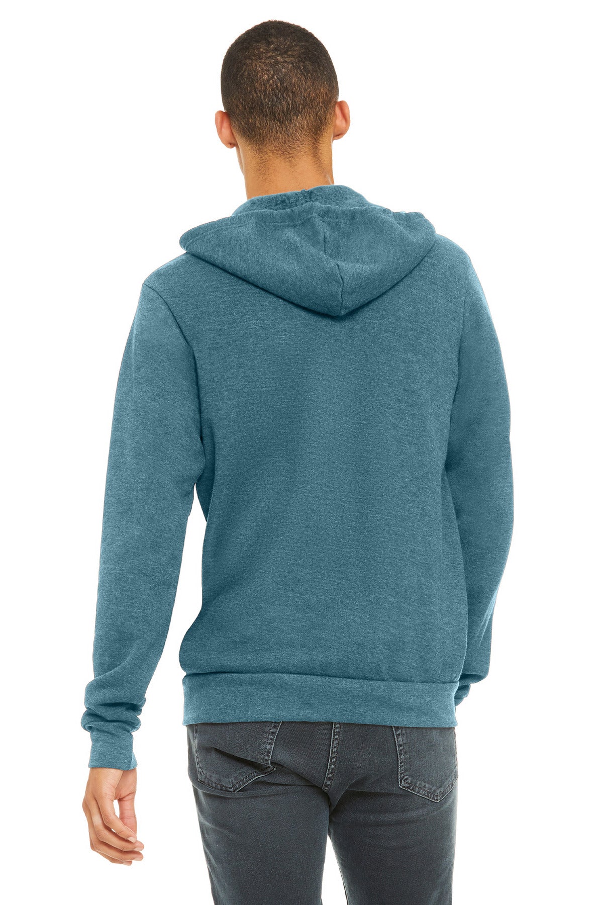 HtDpTeal BELLA+CANVAS Unisex Sponge Fleece Full-Zip Hoodie. BC3739