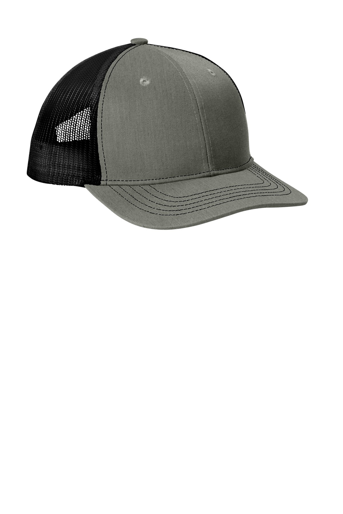 HtGrey/Blk Port Authority Youth Snapback Trucker Cap YC402